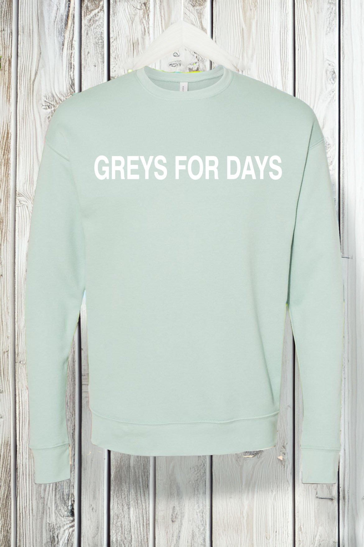 Equestrian AF Crew Neck Sweatshirt In Dusty Blue - GREYS FOR DAYS