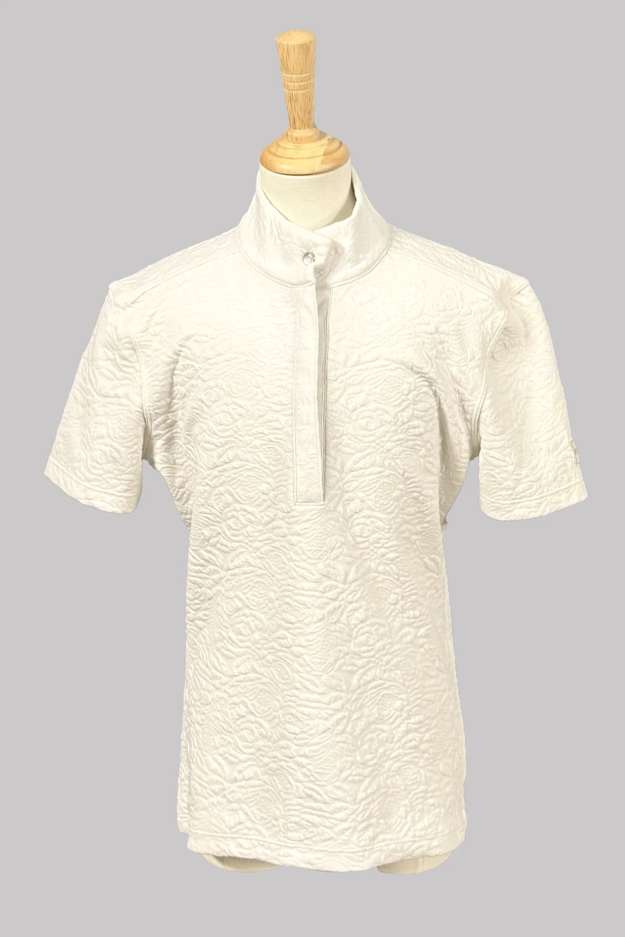 FITS Printed Short Sleeve Show Shirt In White - Small