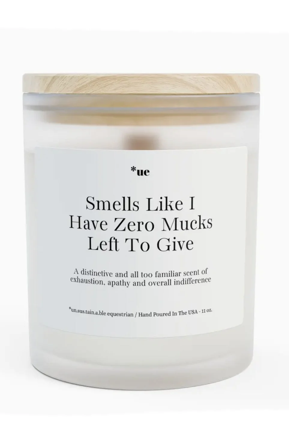 UN.SUS.TAIN.A.BLE Zero Mucks Frosted Glass Candle - Blackberry Vanilla