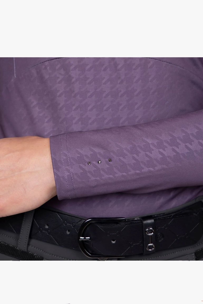 QHP Fayen Baselayer Sport Shirt In Vintage Violet - 2nd Round Equestrian