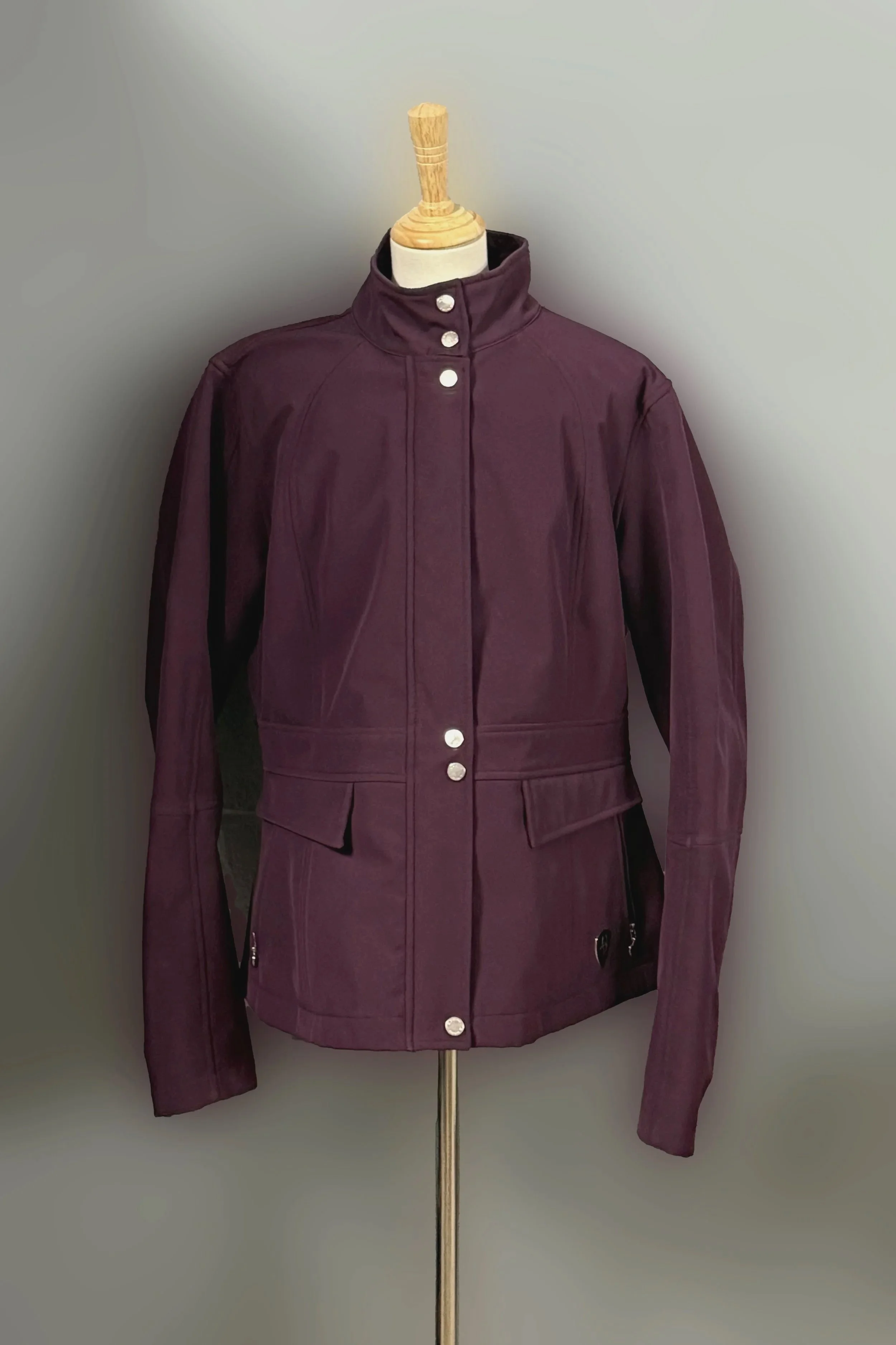 Ariat Softshell Full Zip Riding Jacket In Plum - Large