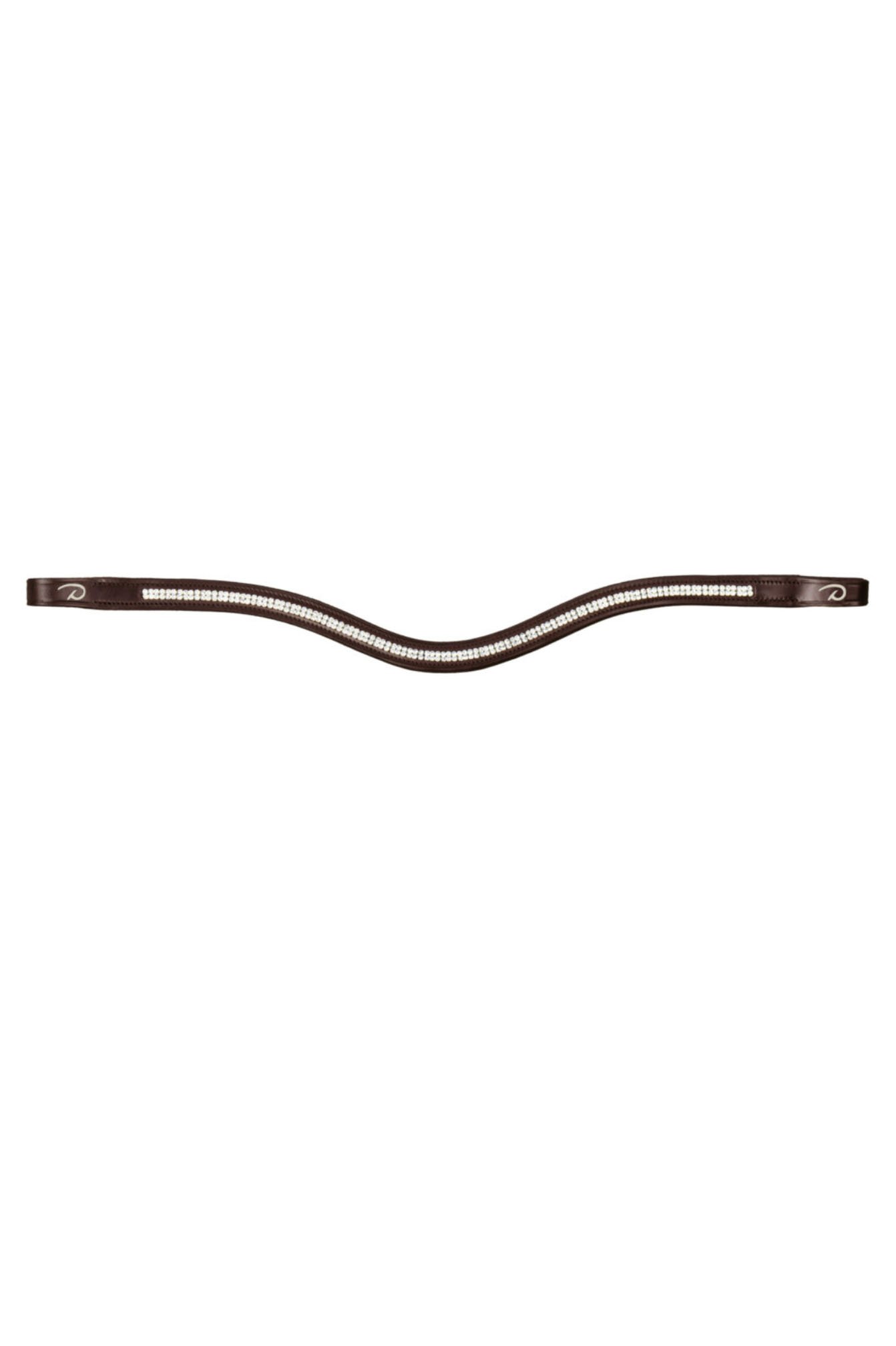 Dy'on Double White Swarovski V-Shaped Browband In Brown