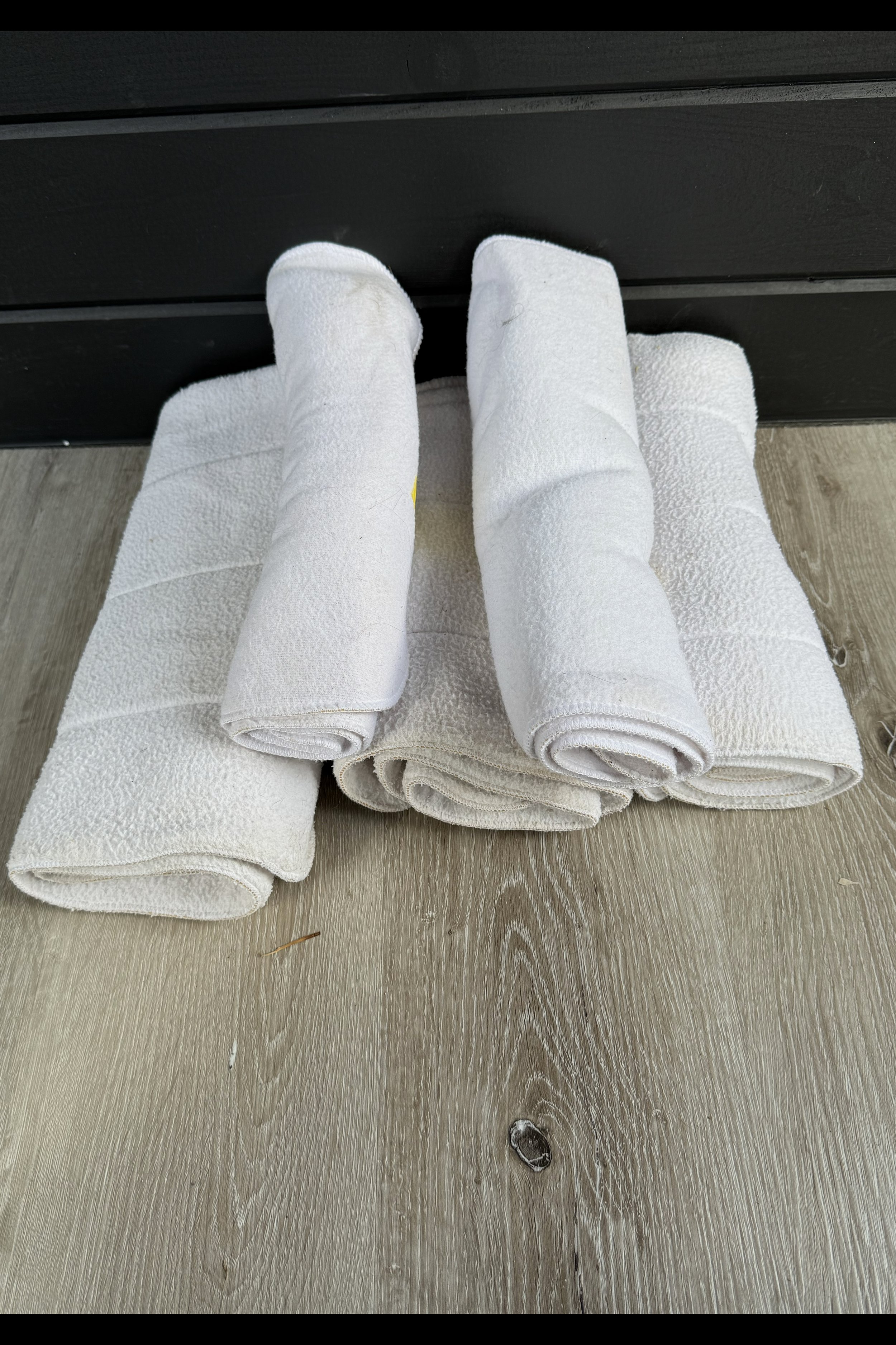 Set Of 5 No Bow Wraps In White - 12 & 14"