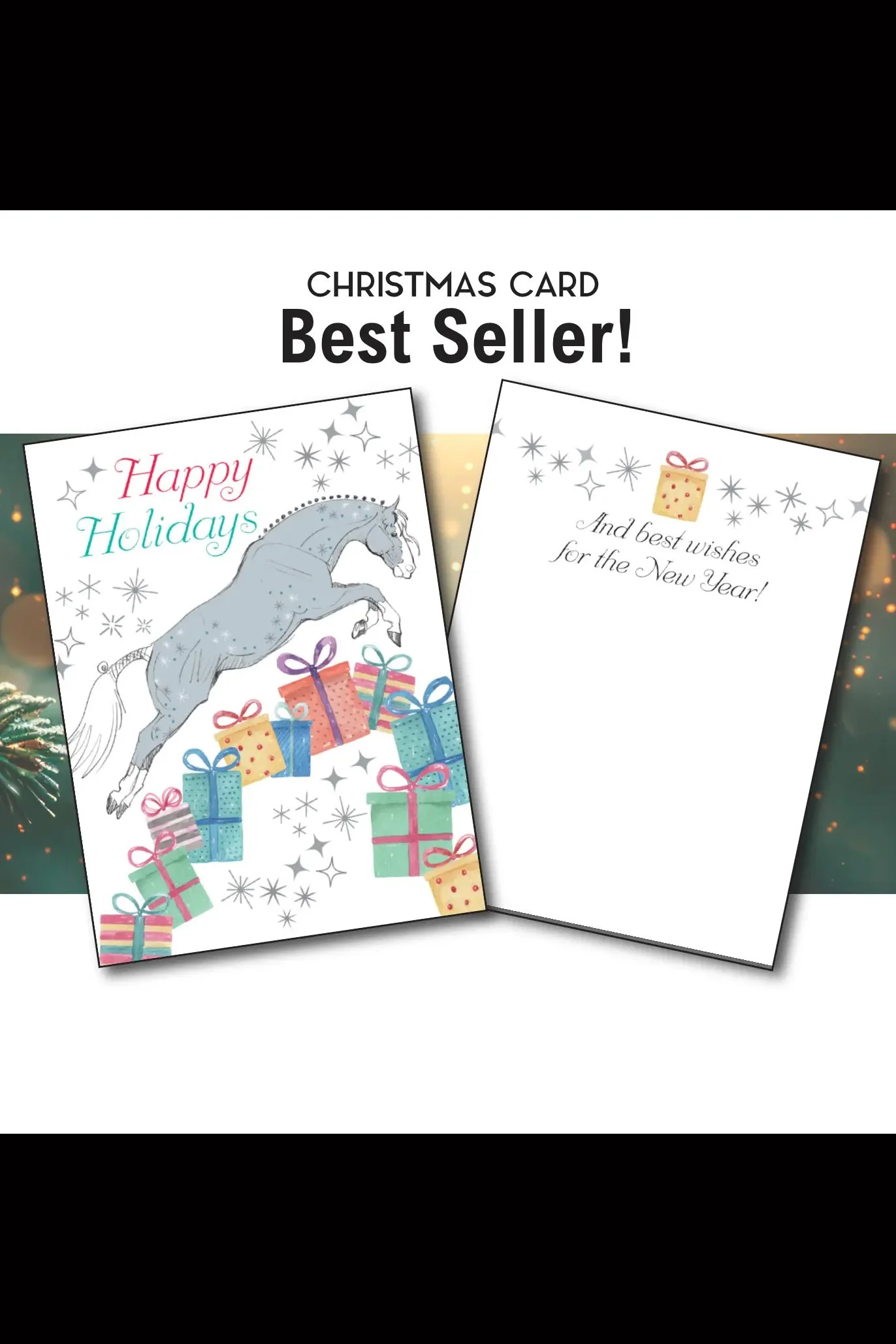 Dapple Grey Christmas Card