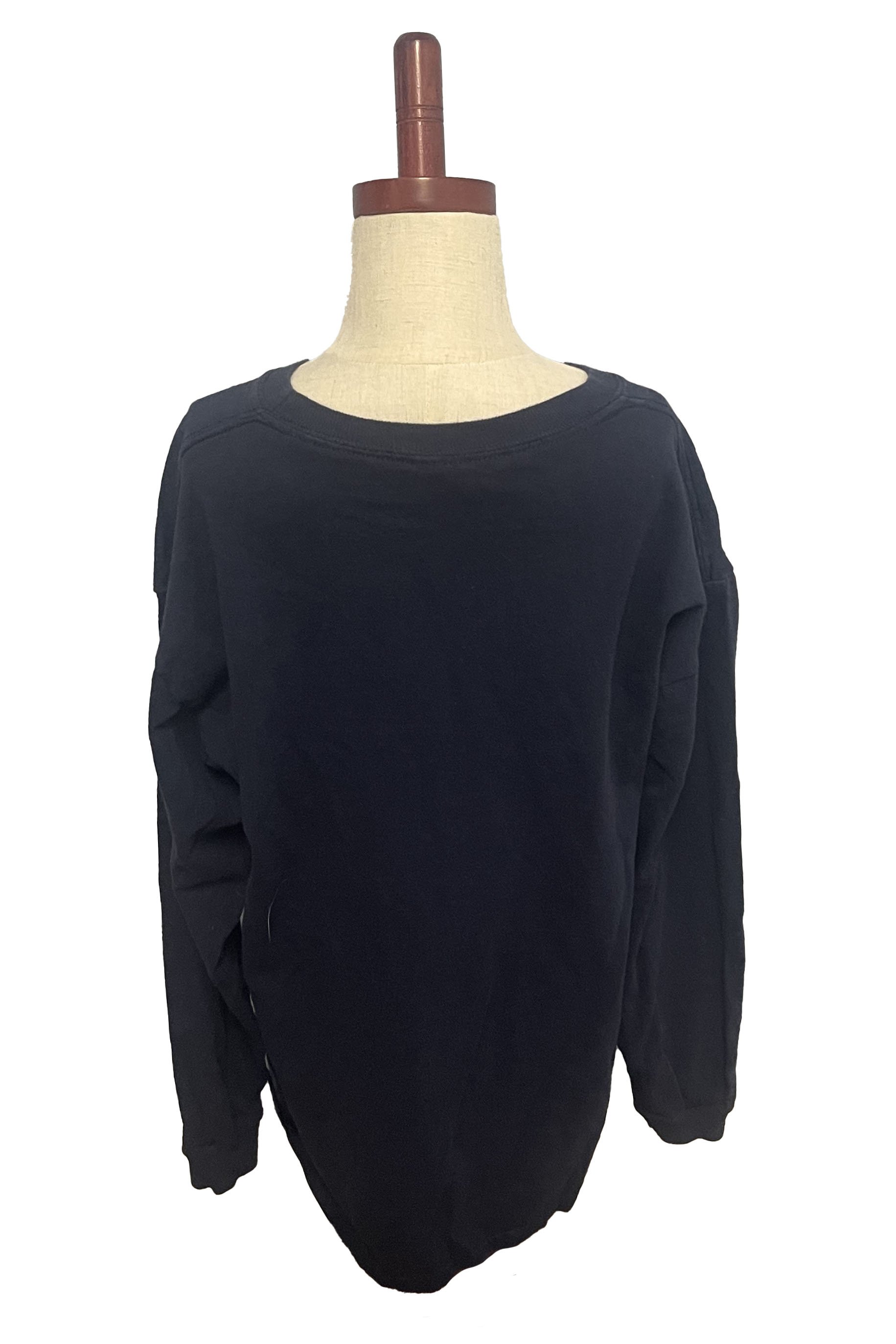 Long Sleeve "Keep Calm & Heels Down" Tee In Navy - Kids XL - 2nd Round Equestrian