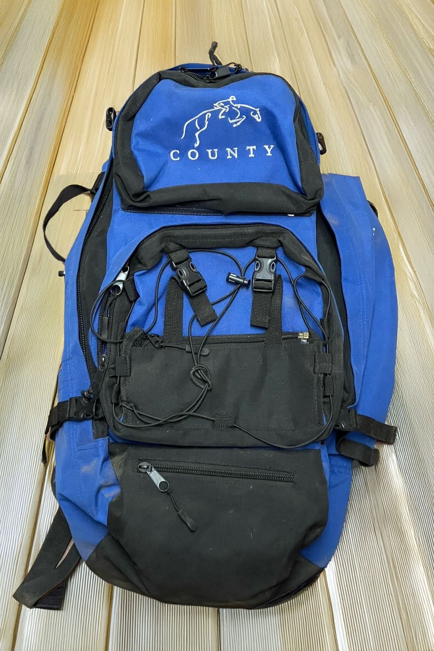 County Saddlery Helmet Backpack In Blue
