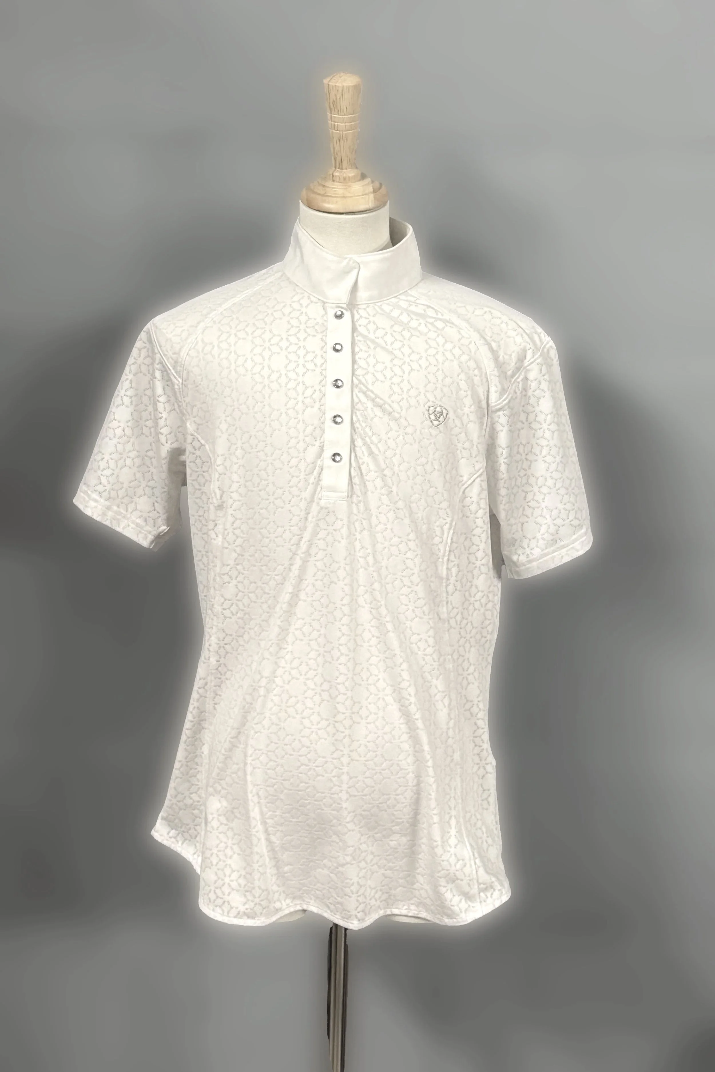 Ariat ShowStoper 3.0 Short Sleeve Show Shirt In White - Small