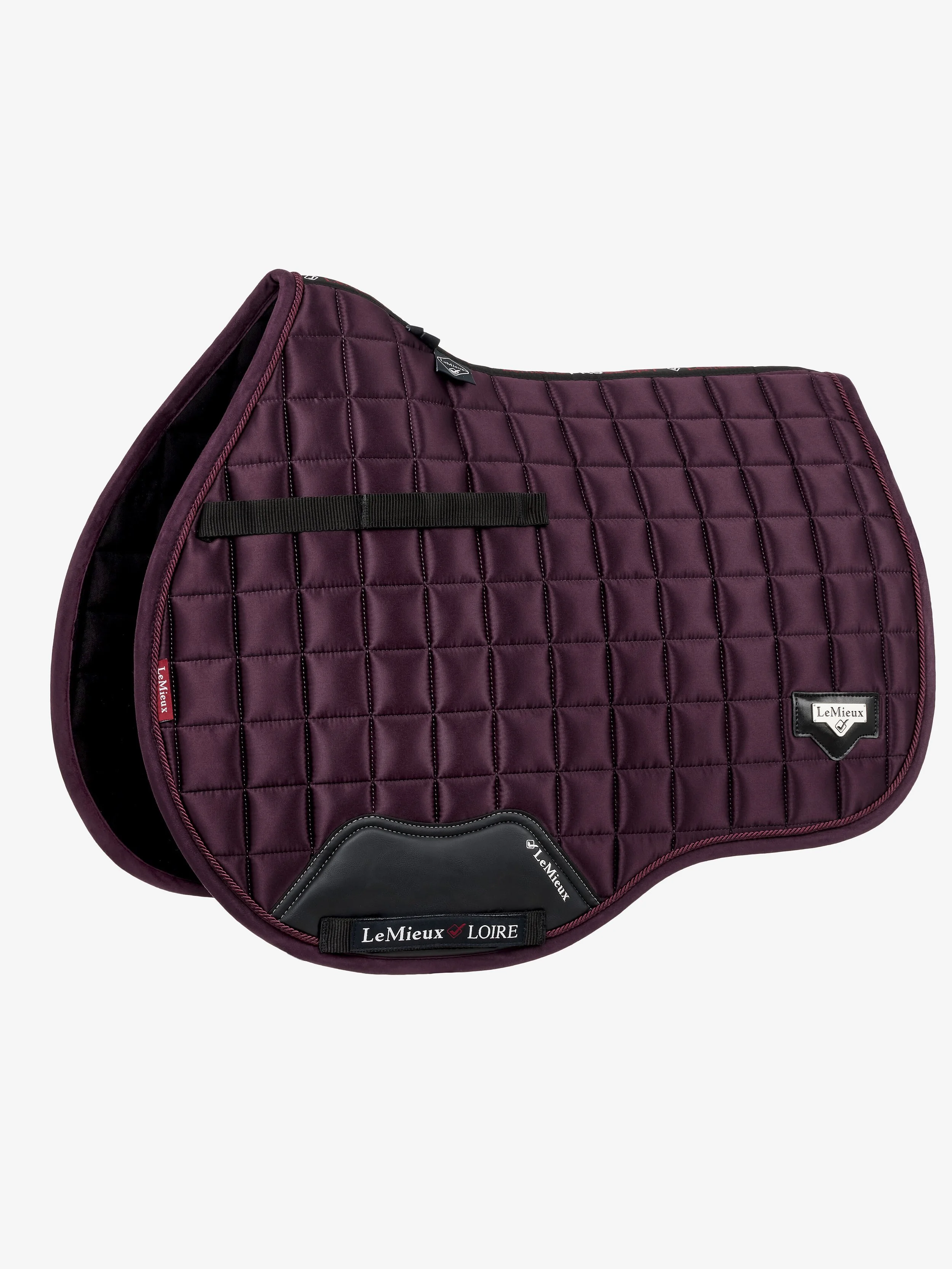 Lemieux Lorie Satin Classic GP Square Saddle Pad In Fig - Large Standard