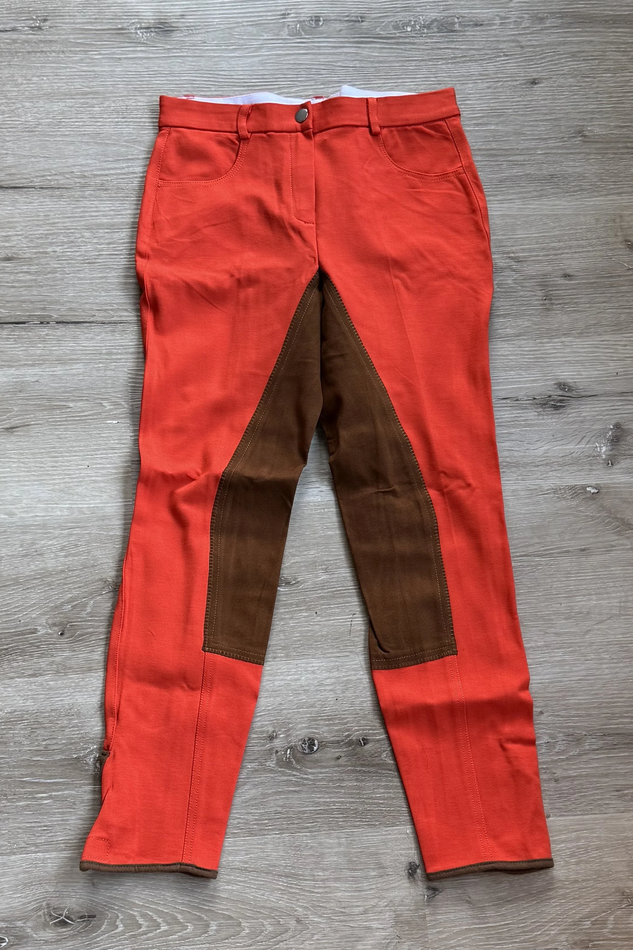 Annie's Equestrian Apparel Full Seat Breech In Red & Brown - 30