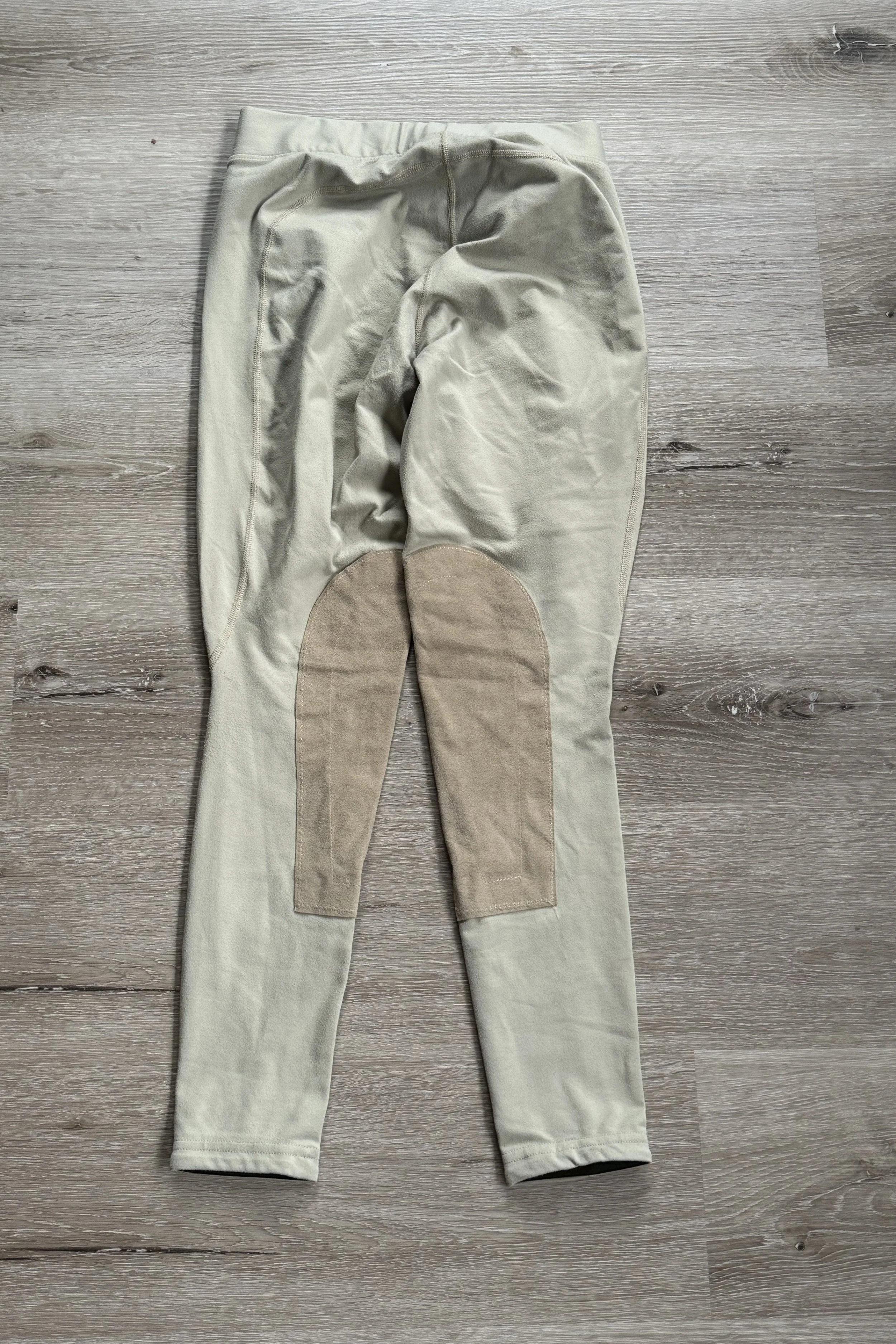 Kerrits Performance Knee Patch Tights In Tan - Kids Small