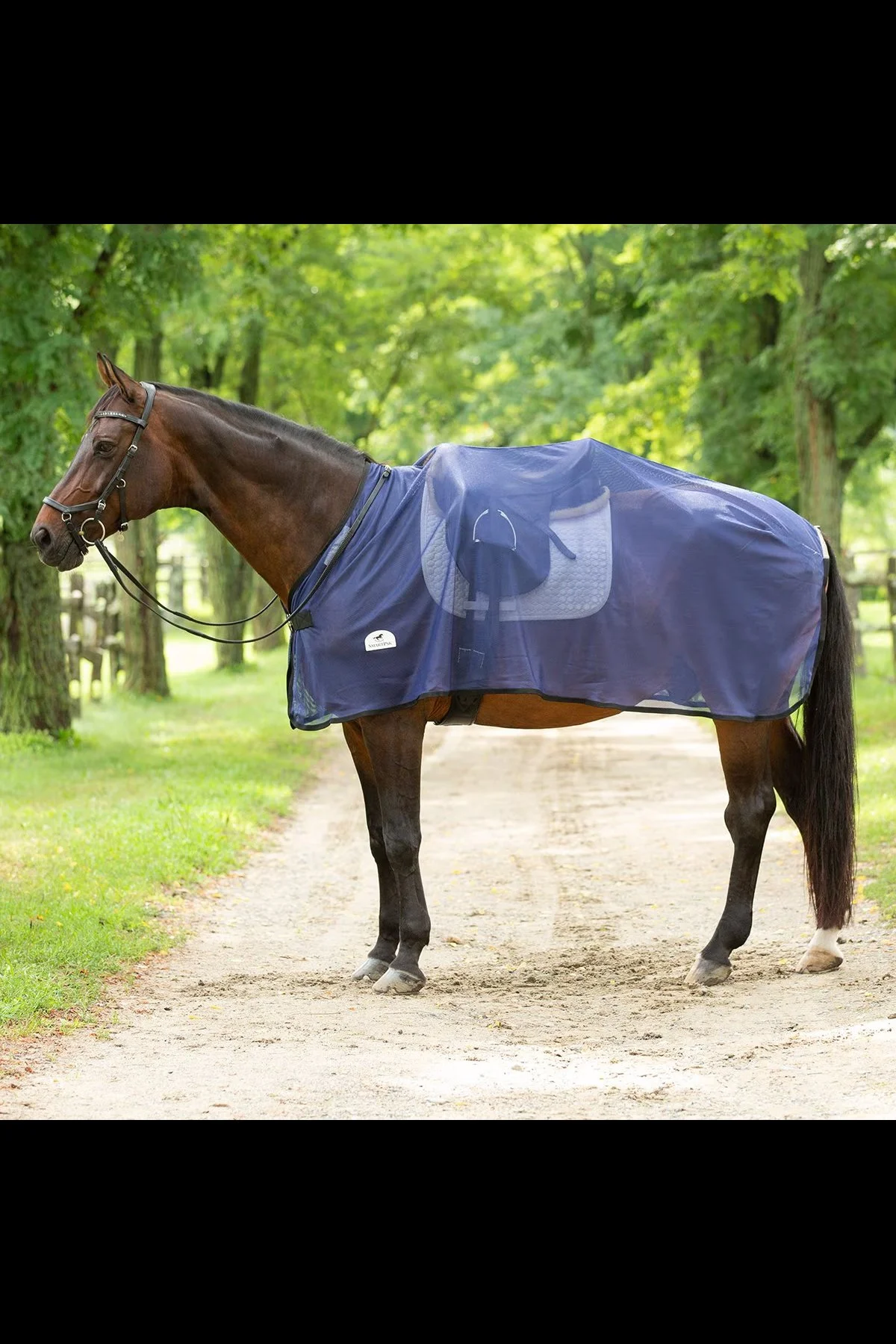 Smartpak Scrim In Navy With Black Trim - Medium (72-74")