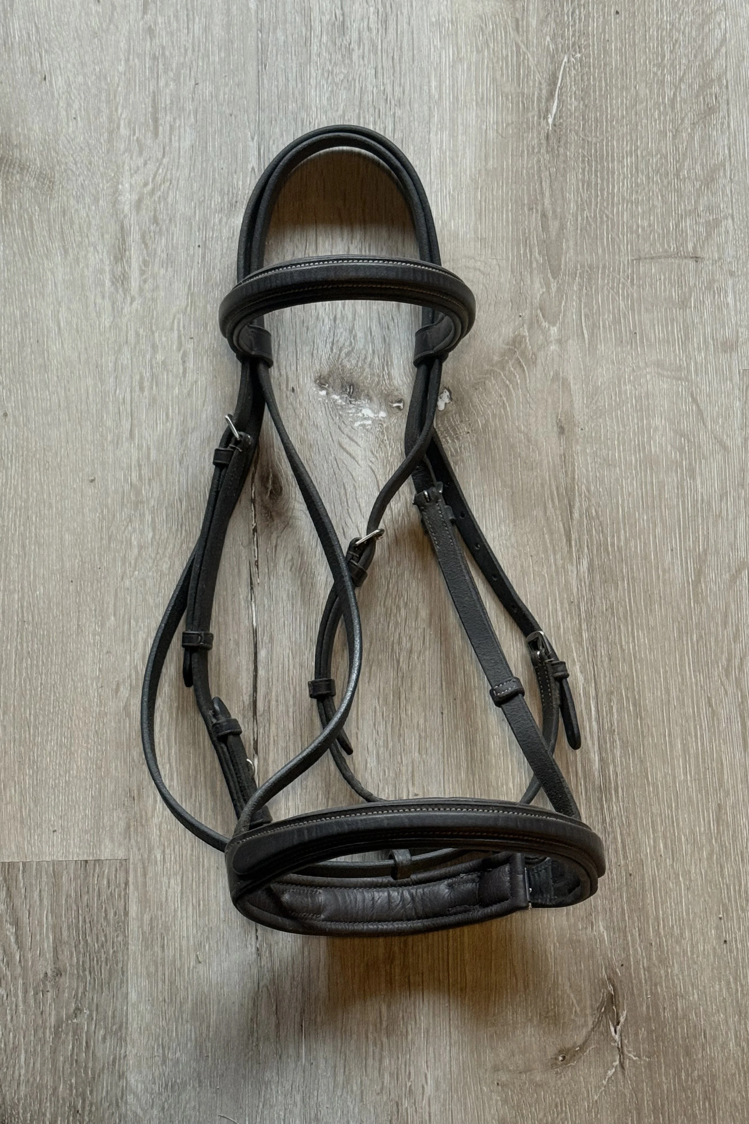 Smartpak Plymouth Plain Raised Hunter Bridle In Brown - Full