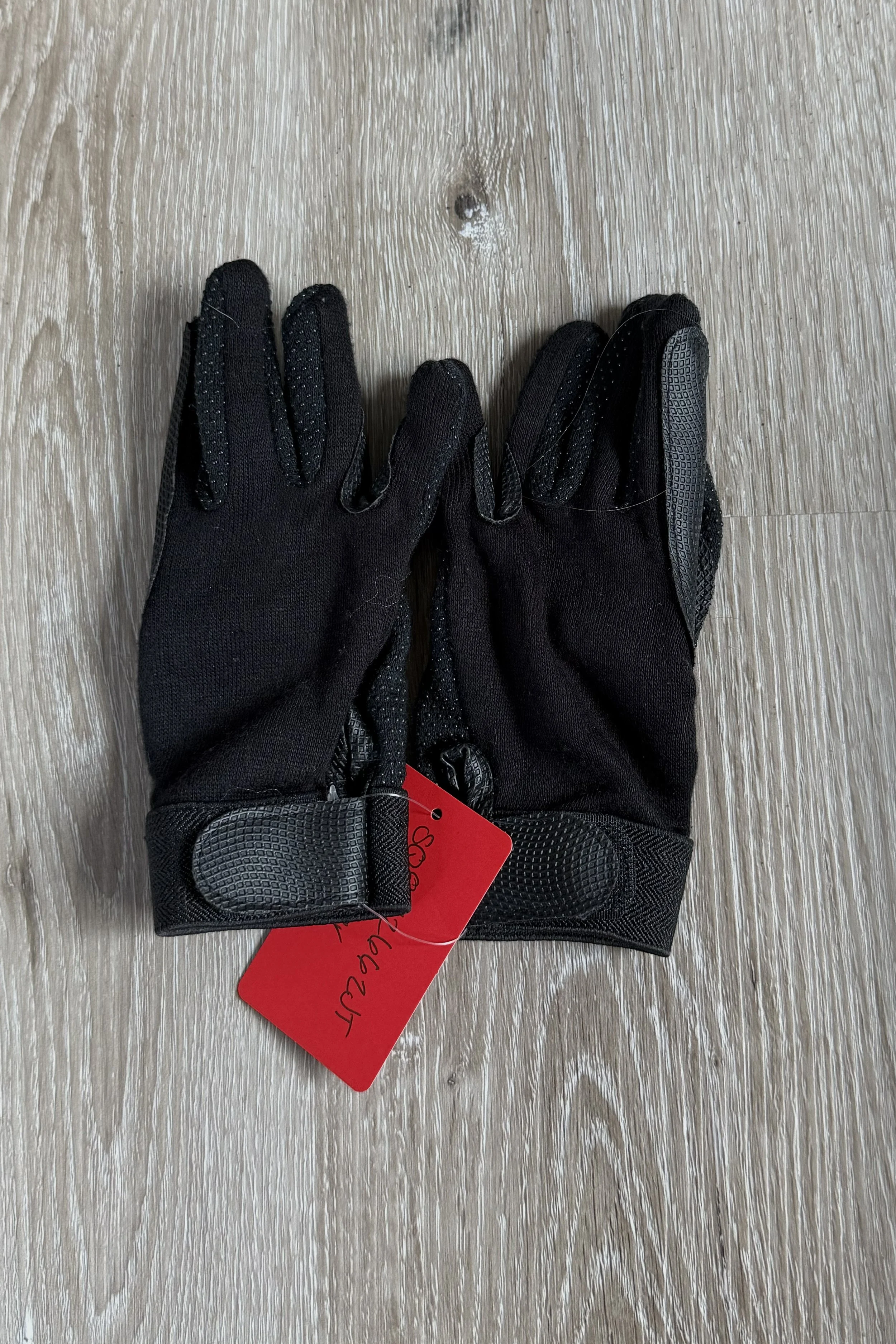 Grip Fleece Riding Gloves In Black - XXS