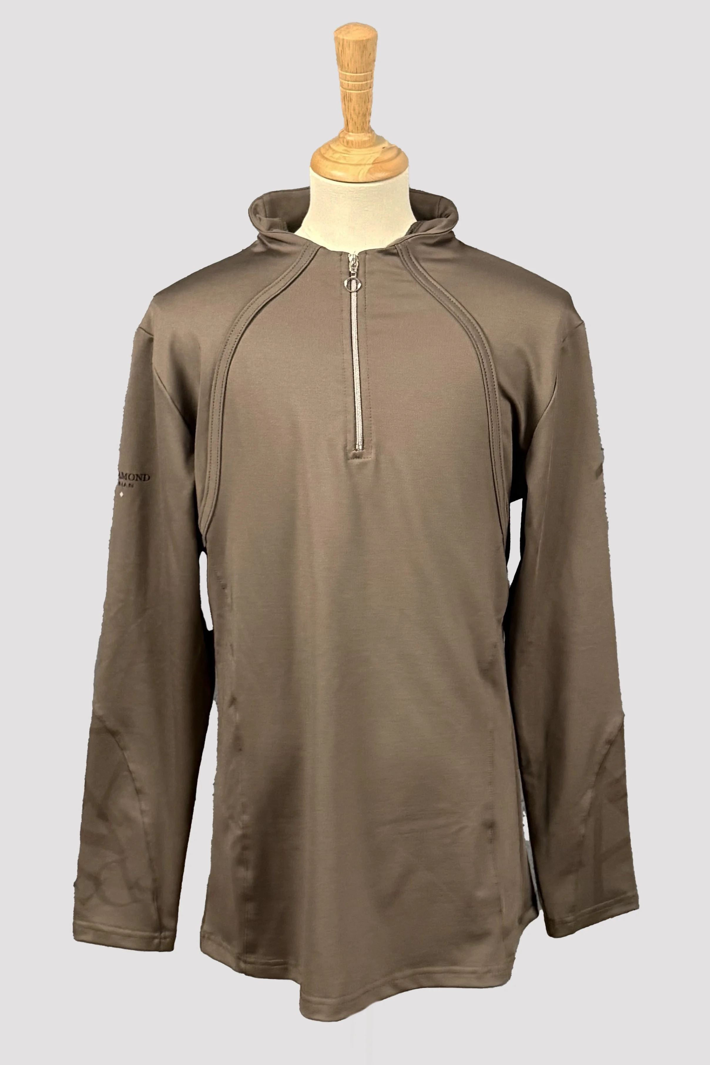 Aztec Diamond Long Sleeve 1/4 Zip Baselayer In Bronze - XL