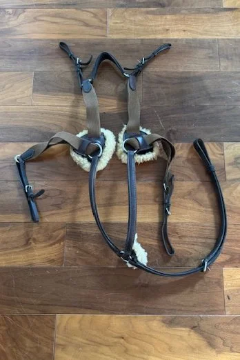 5-Point Breastplate with Elastic In Brown - Full