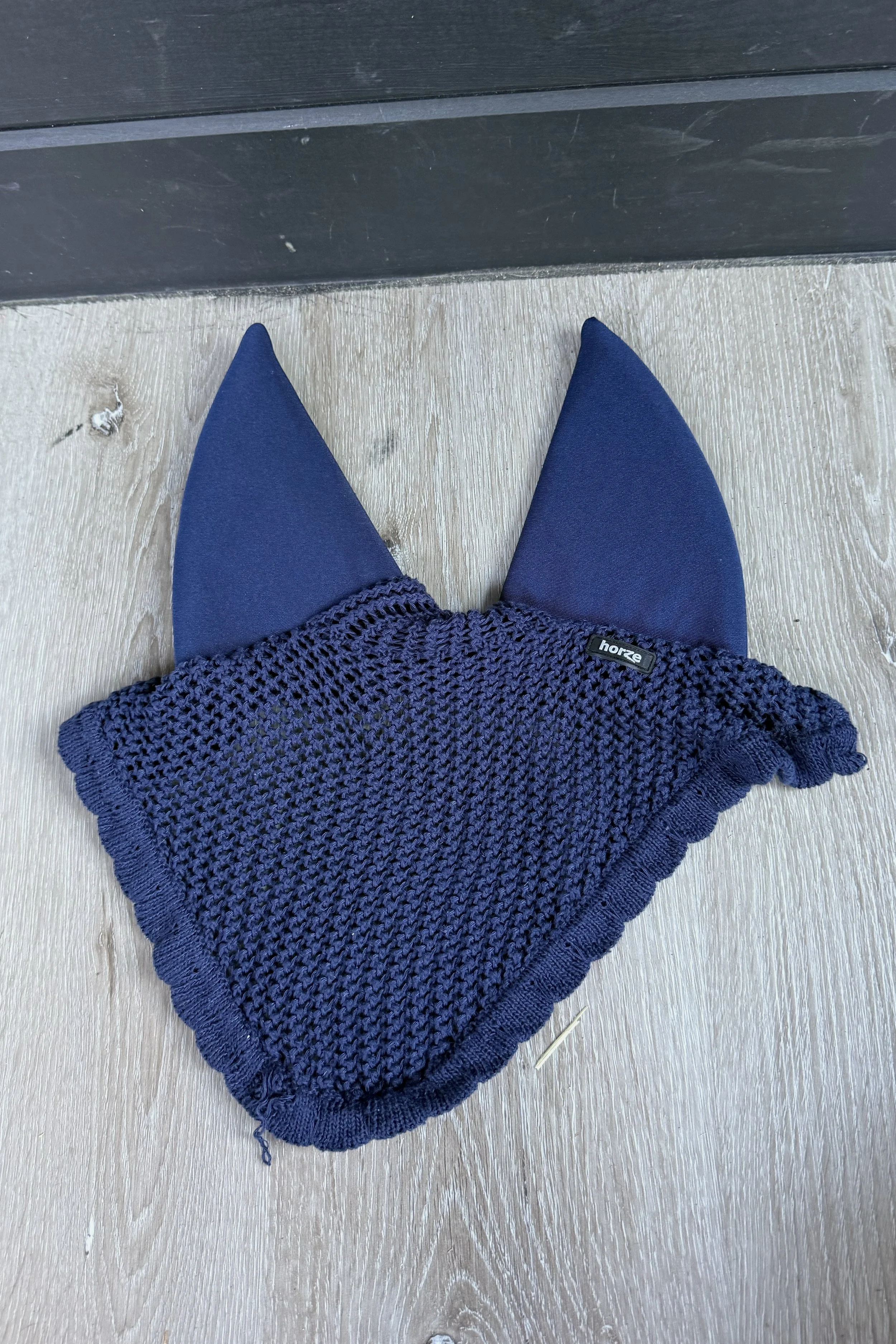 Horze Supreme Silent Horse Ear Net - Peacoat Dark Blue