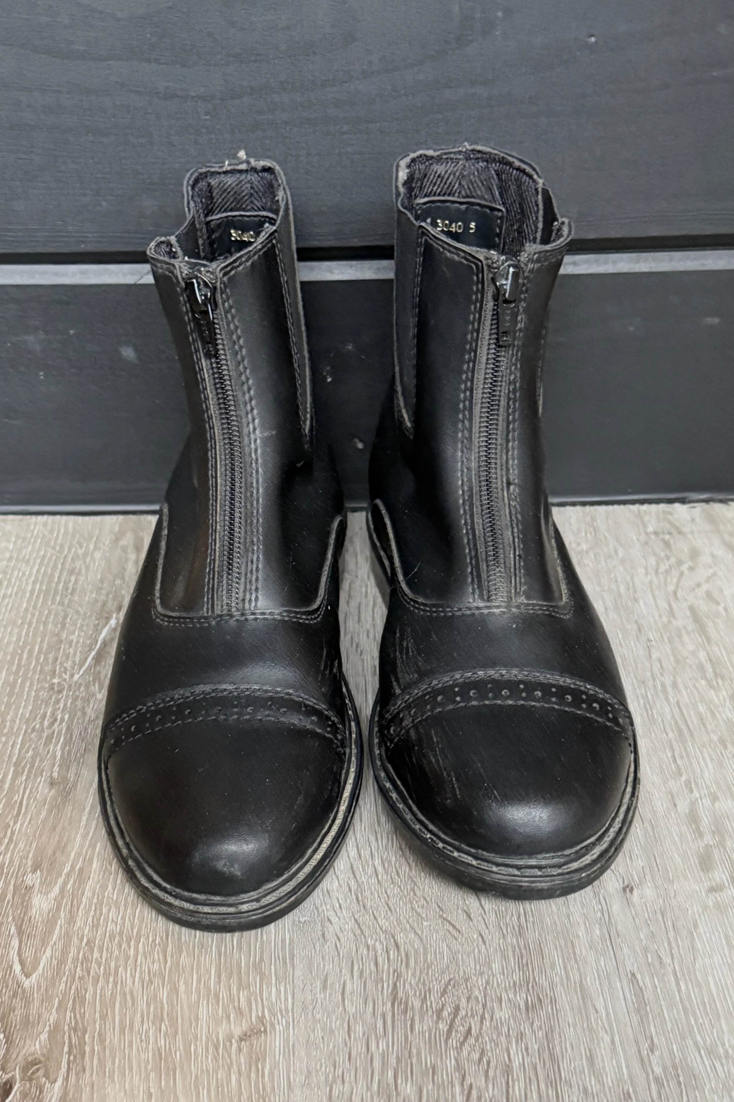 Tuffrider Starter Front Zip Up Paddock Boots In Black - Kids 2