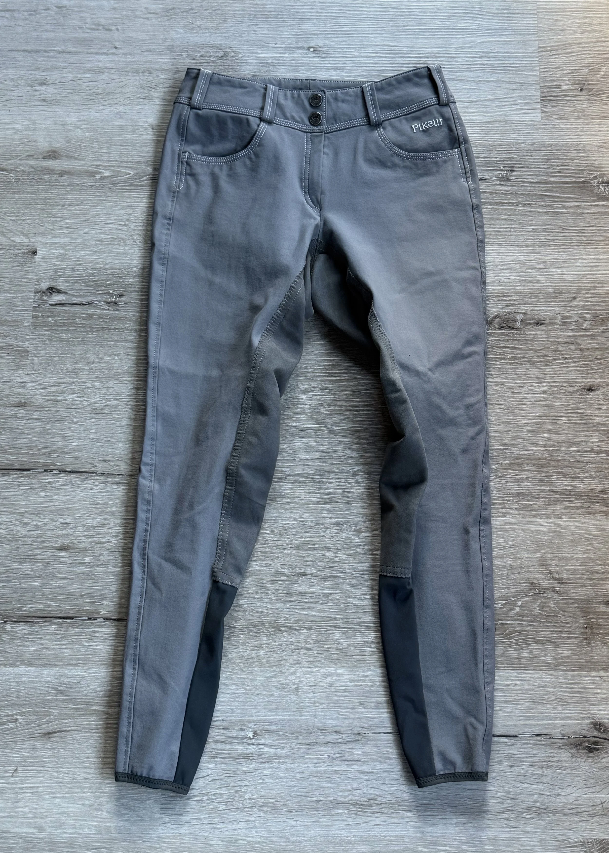 Pikeur Davina Knee Patch Breech In Grey - 28L