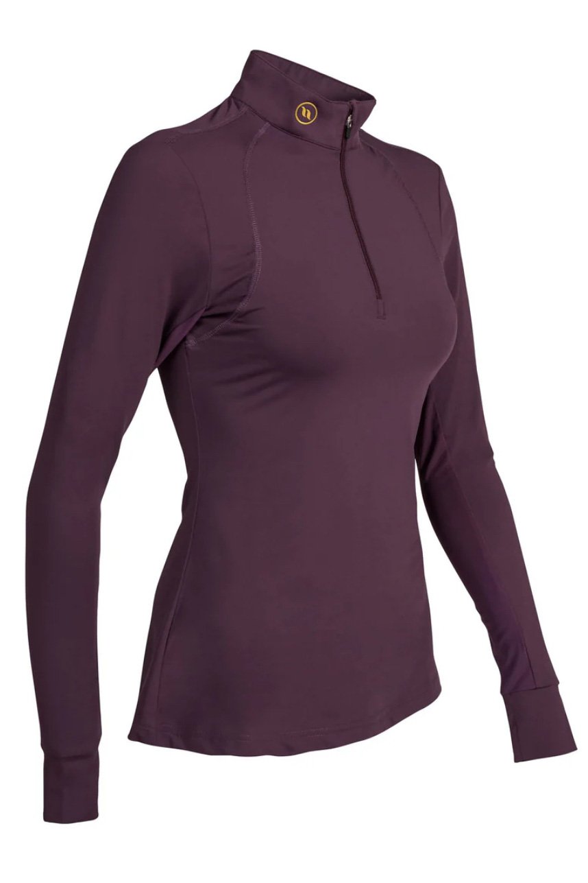 Back On Track Agnez Women's Long Sleeve Top In Plum - 2nd Round Equestrian