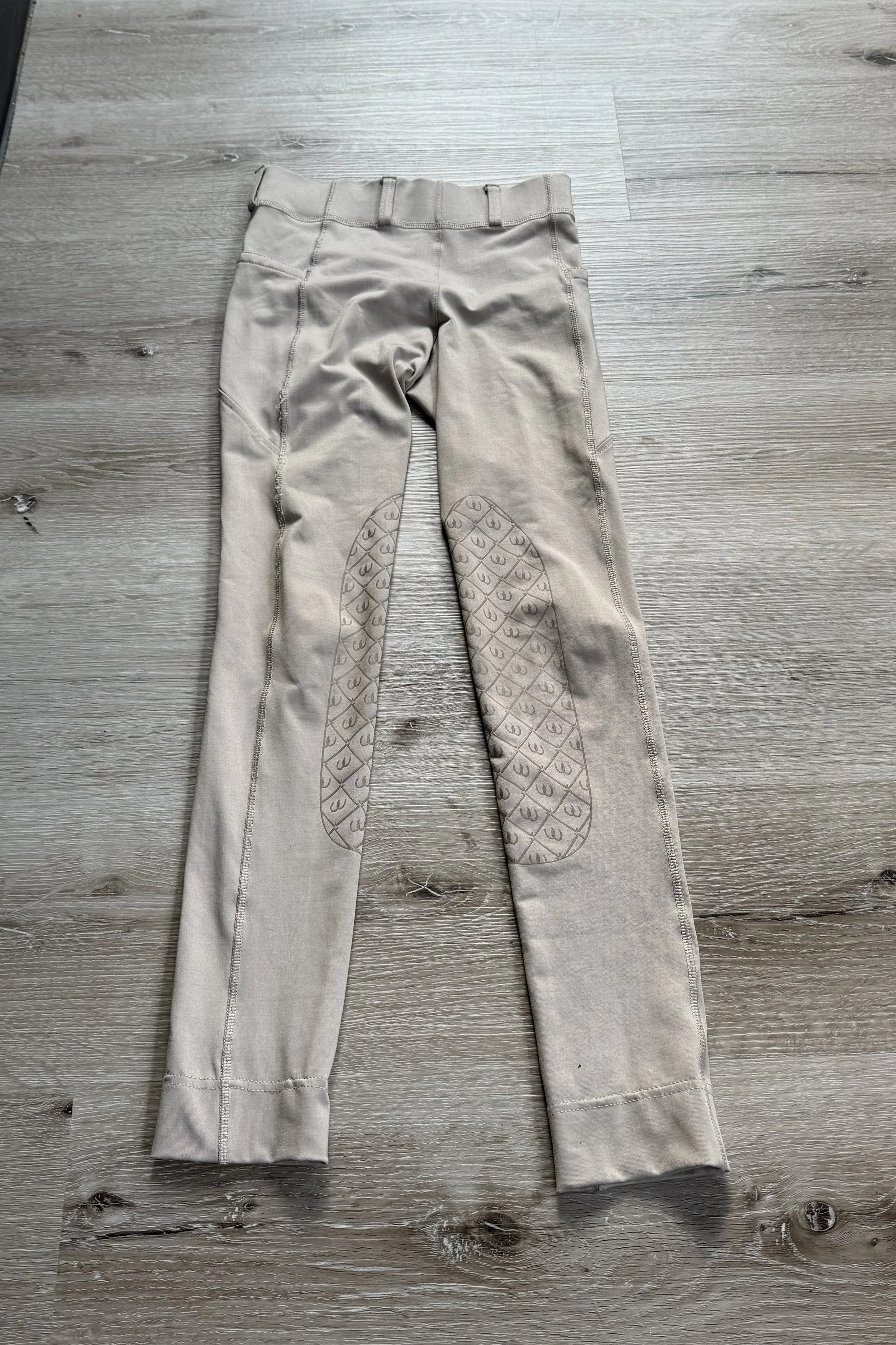 Ovation Aerowick Knee Grip Tights In Tan - Kids Medium (10)