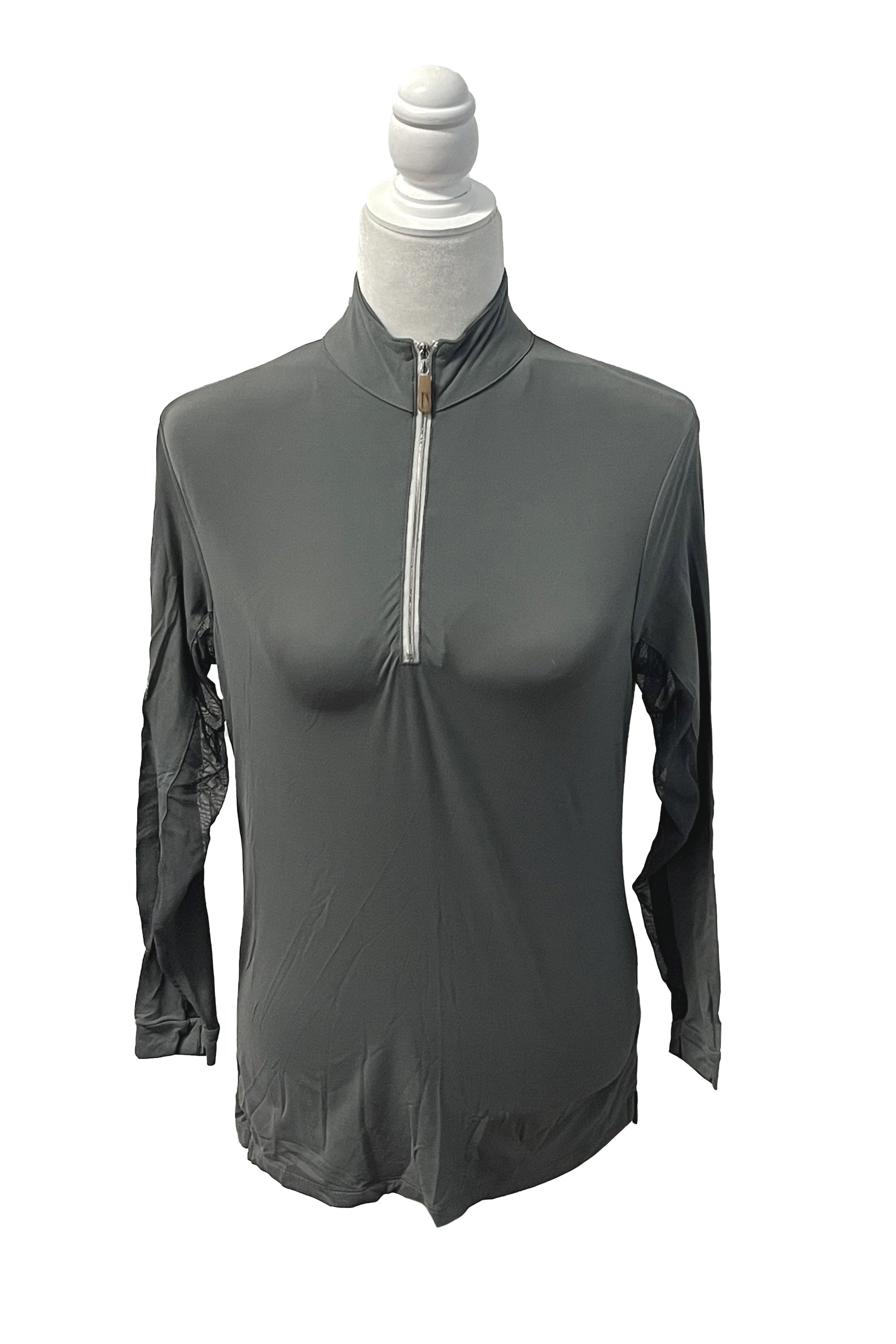Tailored Sportsman Icefil Long Sleeve Sunshirt In Grey - Small