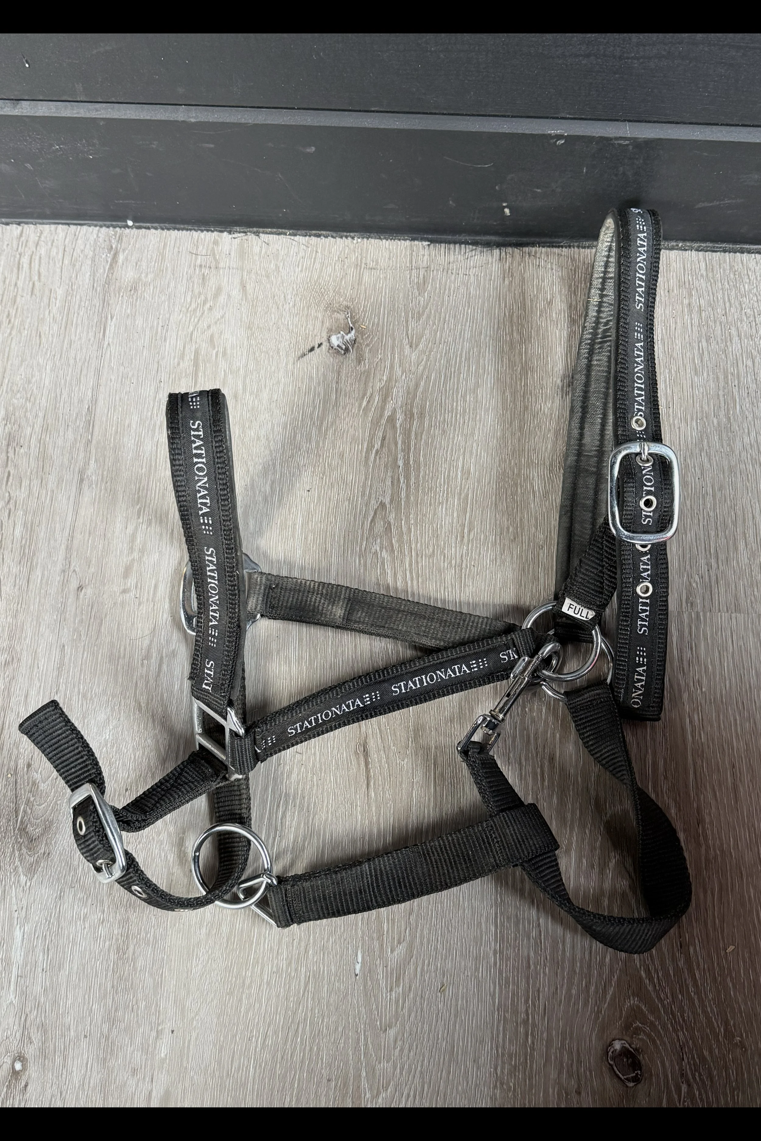 Stationata Nylon Halter In Black - Full