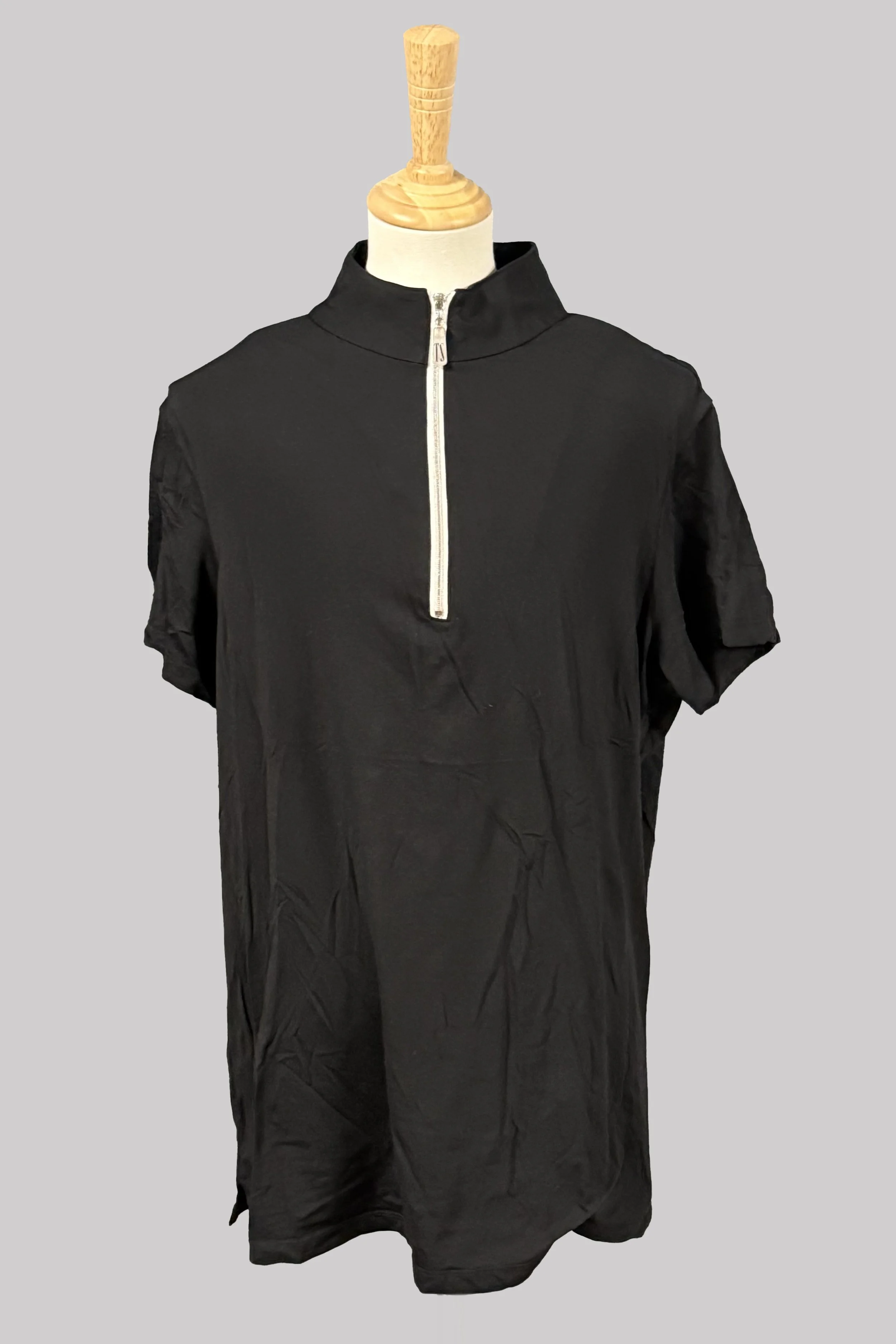 Tailored Sportsman IceFil Quarter-Zip Short Sleeve Sun Shirt In Black - Large