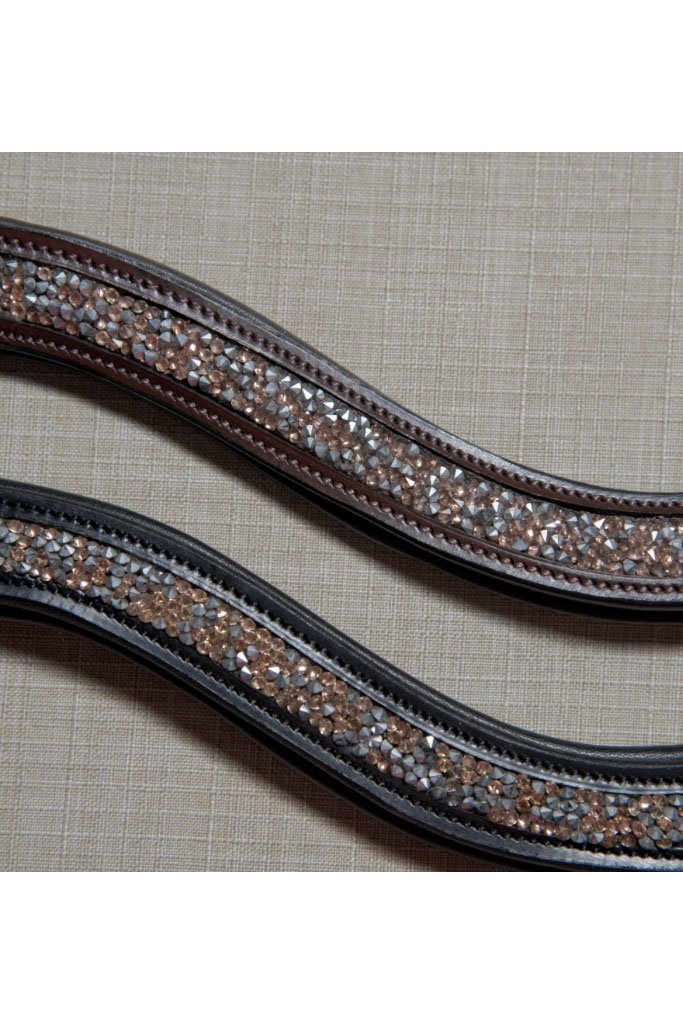 KL Select Black Oak Stormy Rose Browband In Black Or Brown