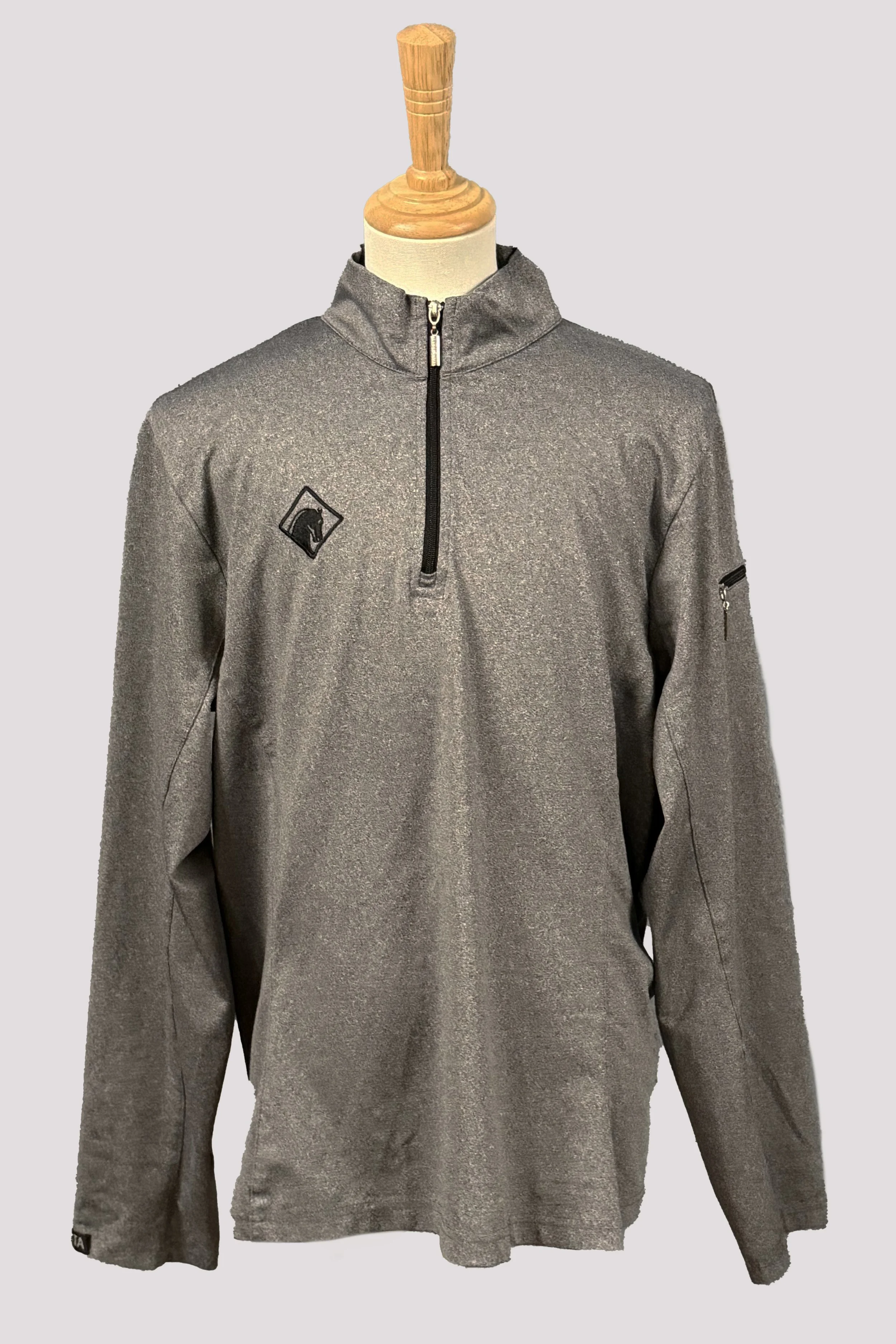 Arista Long Sleeve 1/4 Zip Baselayer In Grey - XL