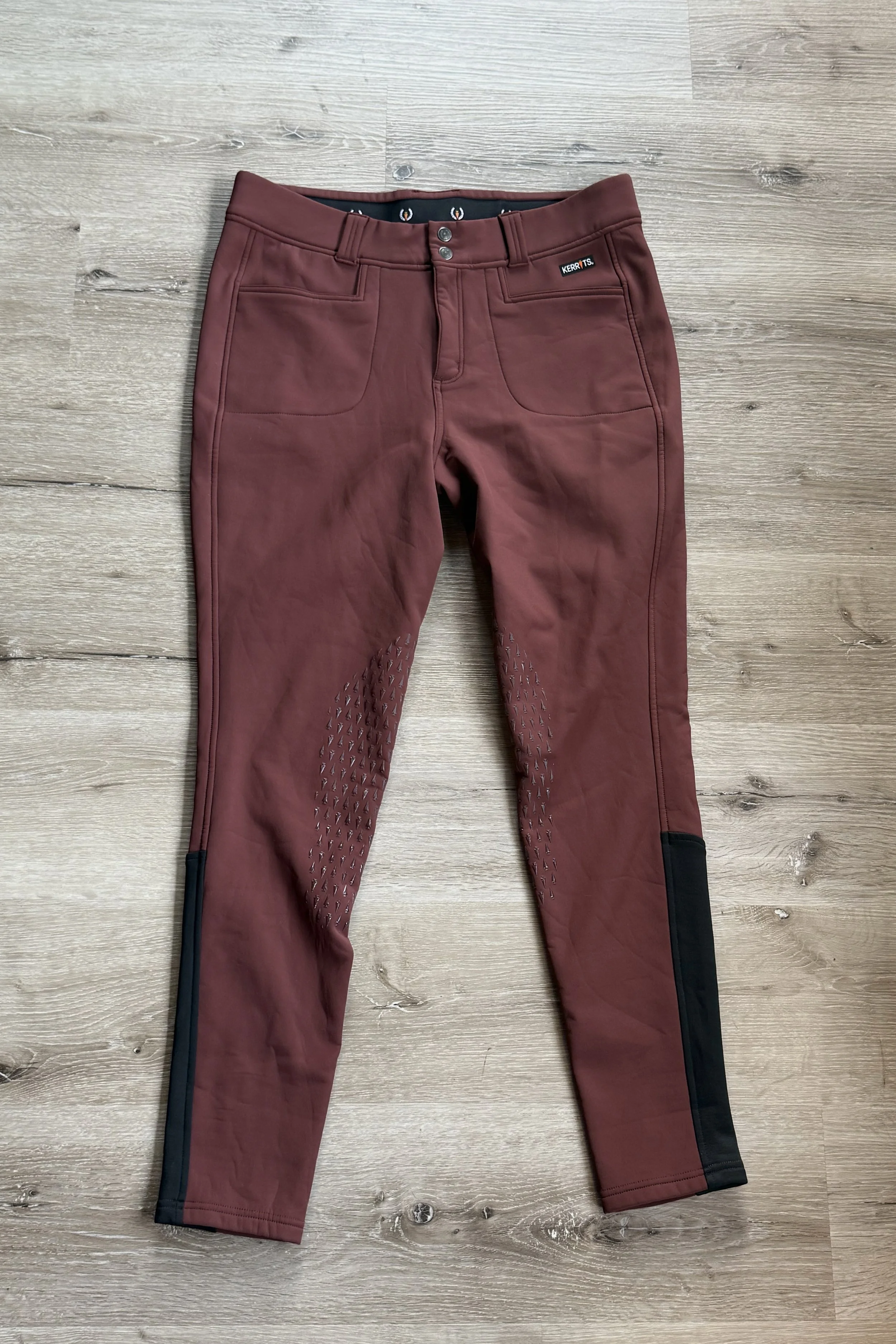 Kerrits 3-Season Knee Grip Breech In Maroon - XL