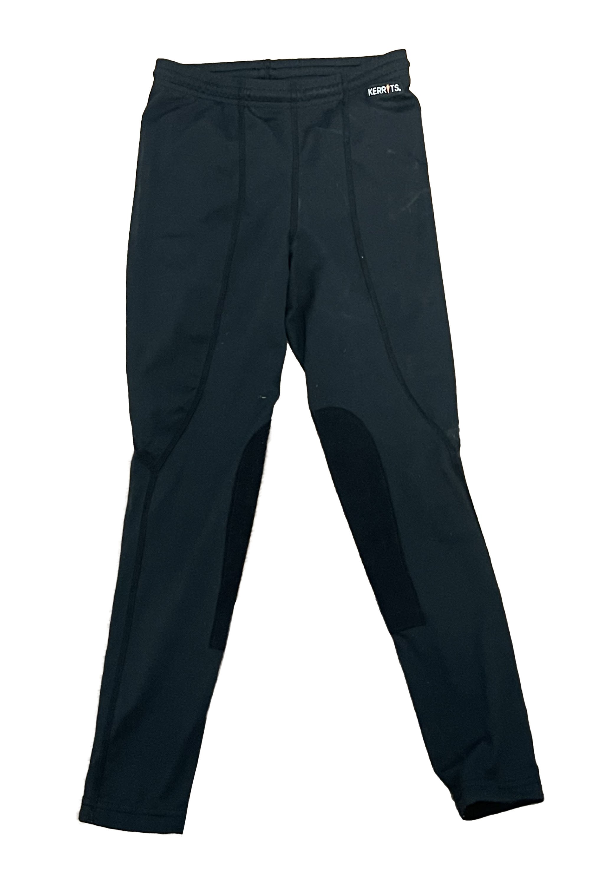 Kerrits Flow Rise Performance Tight In Black - Kids Large - 2nd Round Equestrian