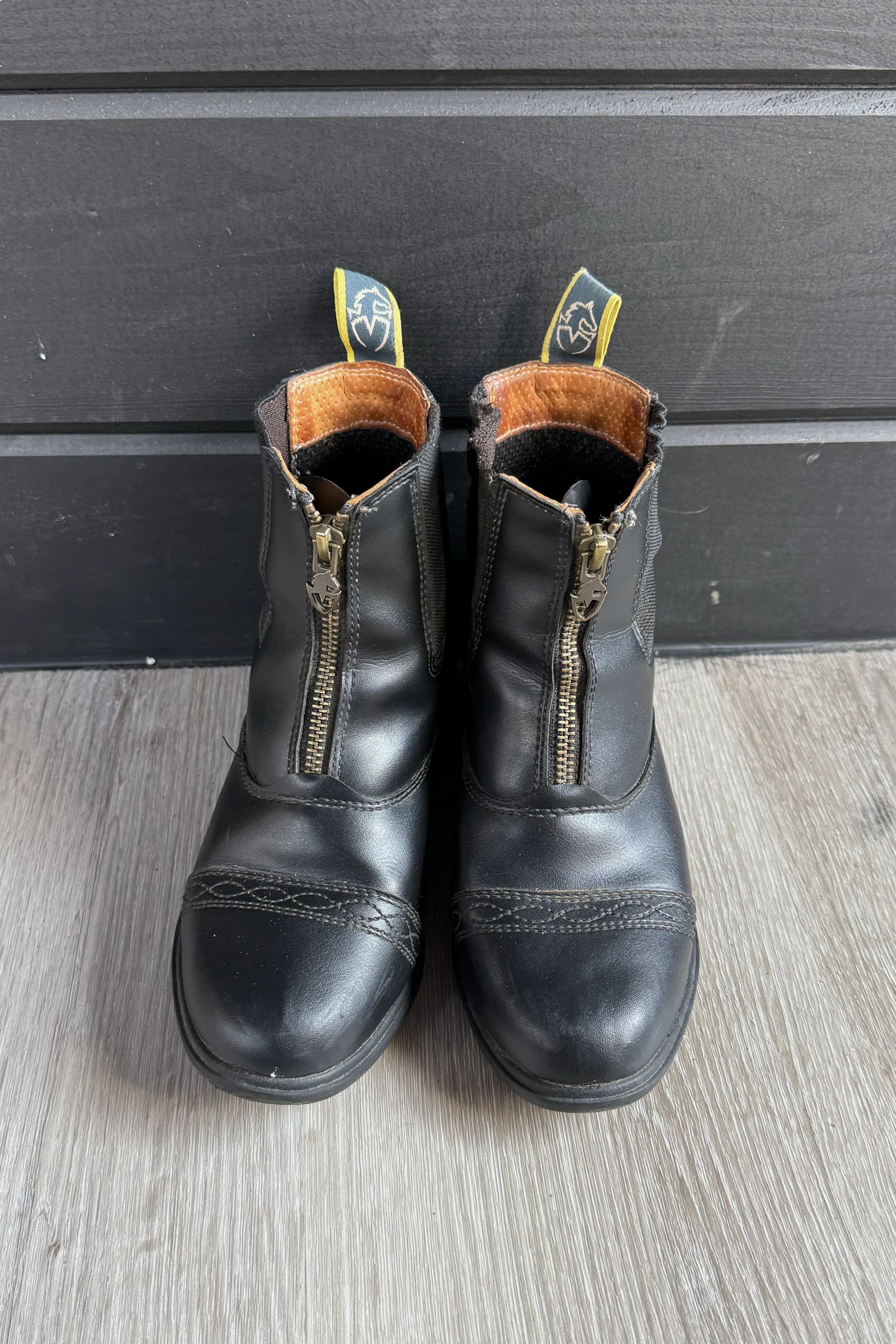 Moretta Clio Zip Up Paddock Boots In Black - Kids 2