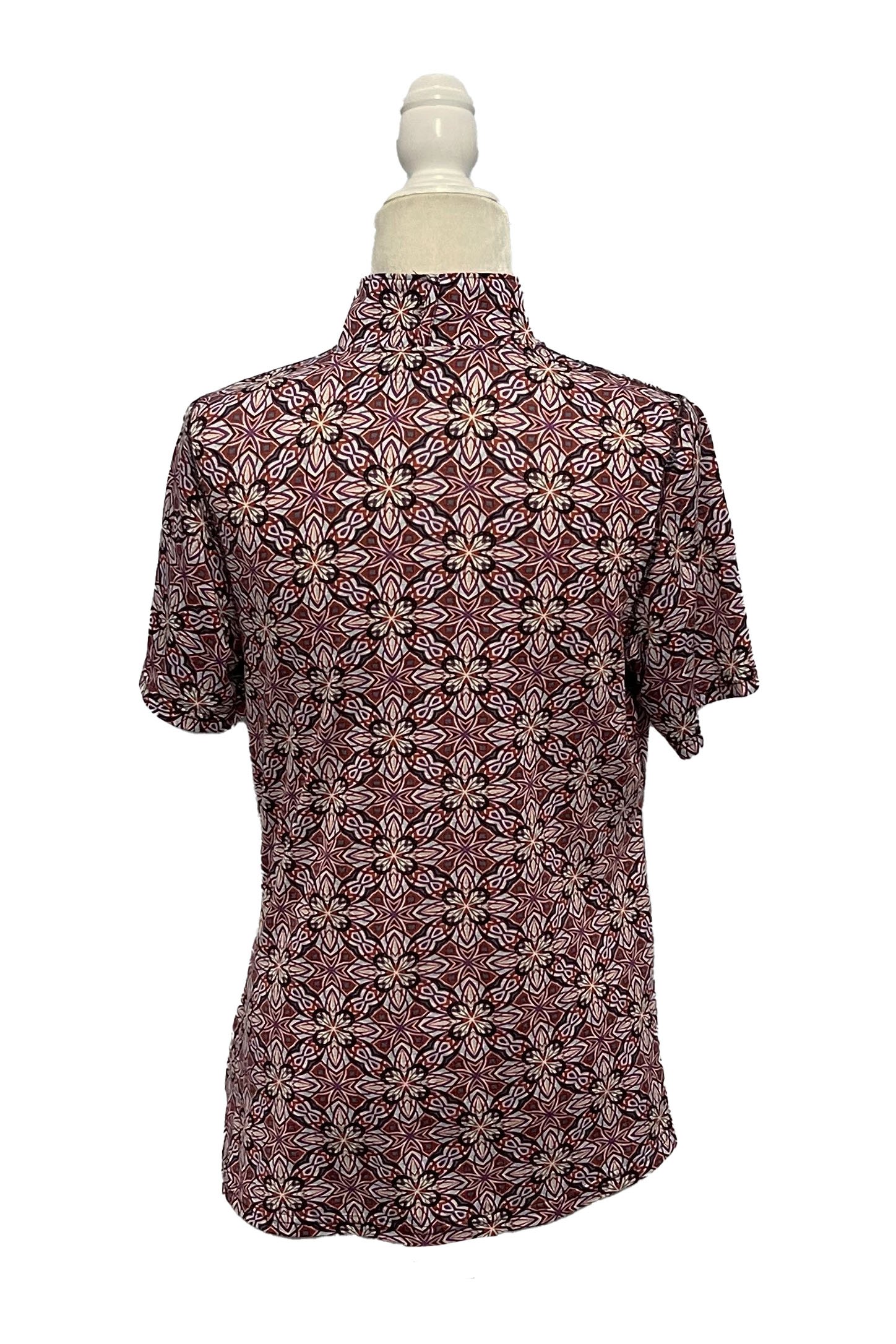 Kerrits Icefil Short Sleeve 1/4 Zip In Flower Print - Medium - 2nd Round Equestrian