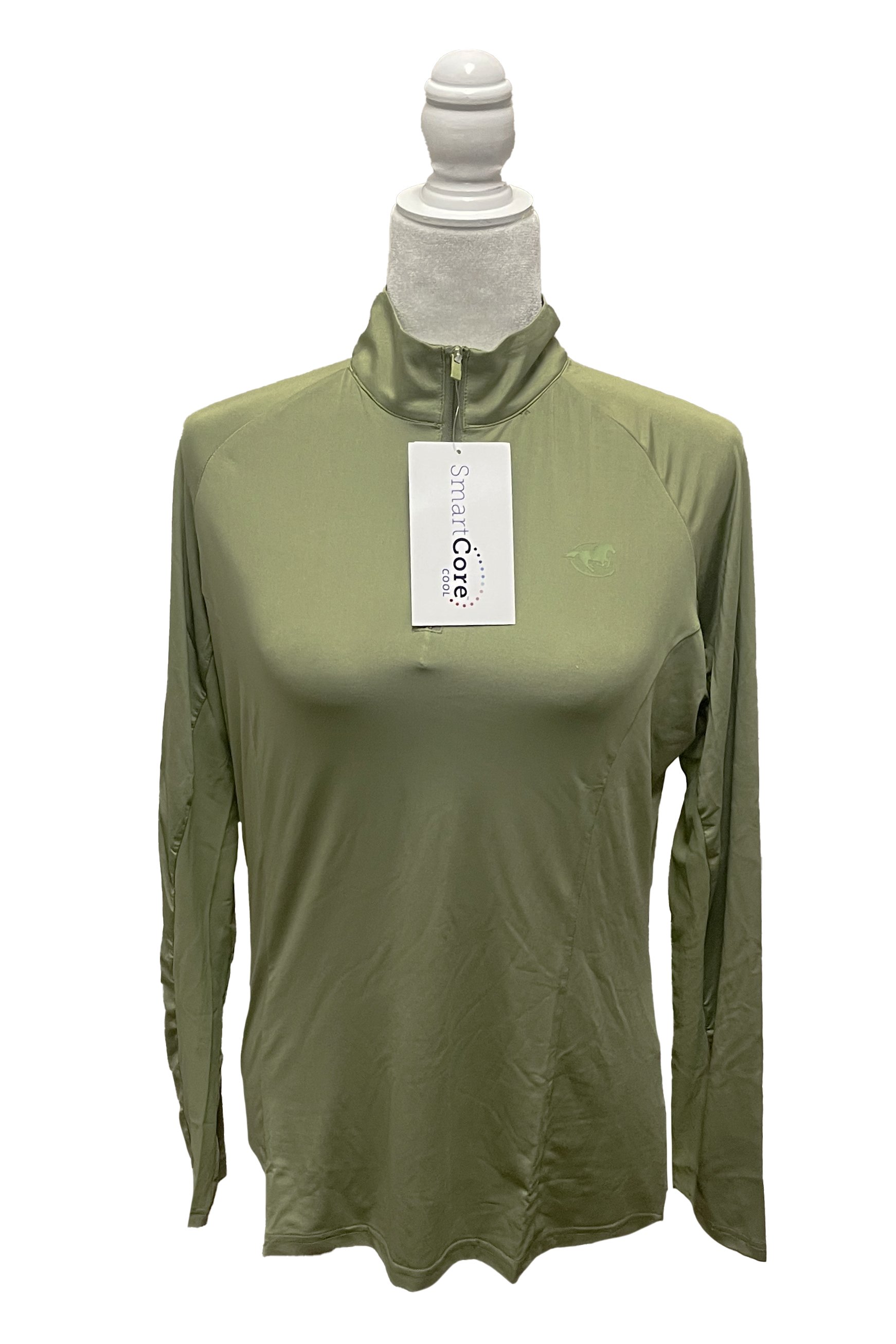 Smartpak PiperSmartCore™ Long Sleeve ¼ Zip Sun Shirt In Light Oakmoss- Medium