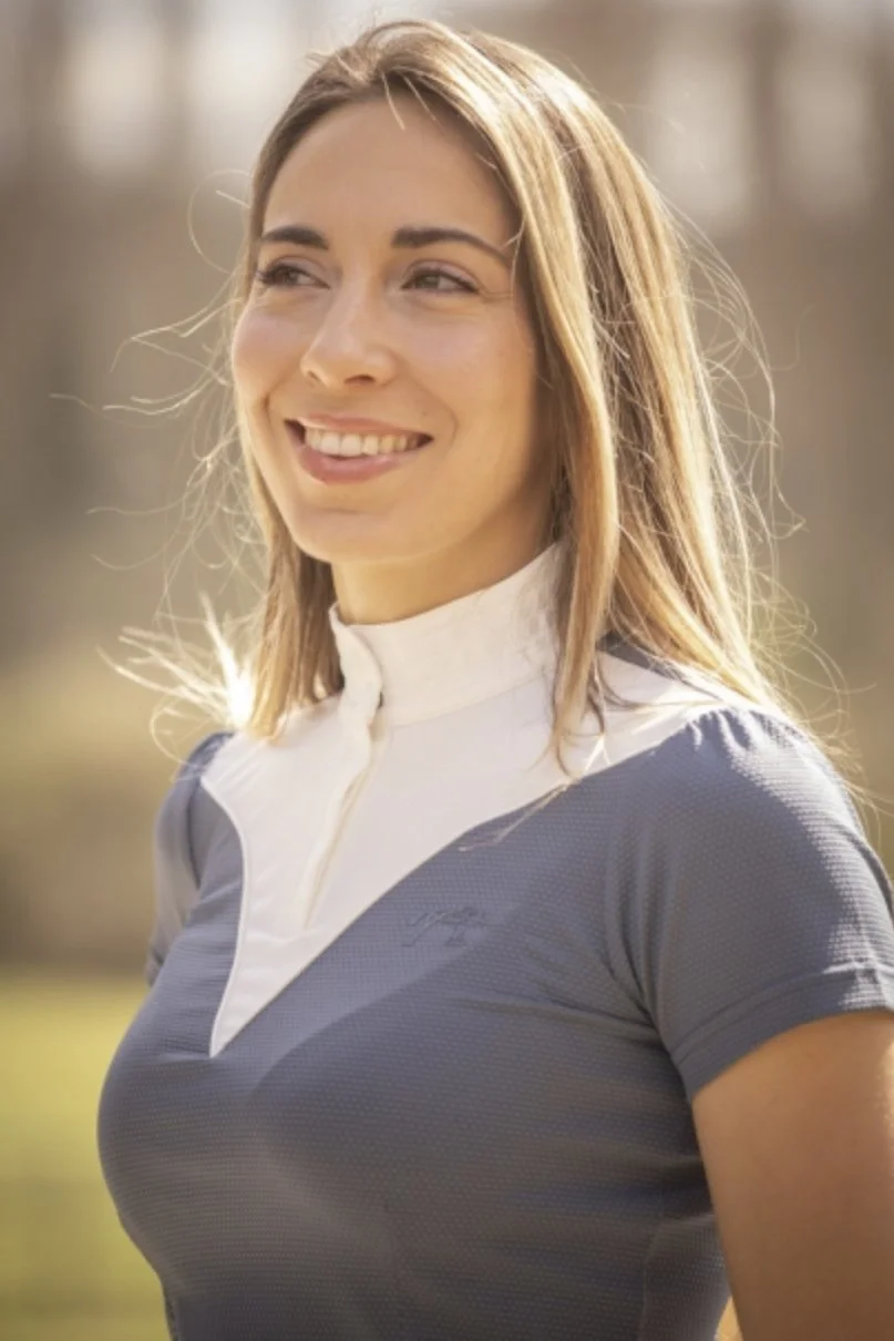 Penelope Las Honey Short Sleeved Show Shirt In Bering Sea