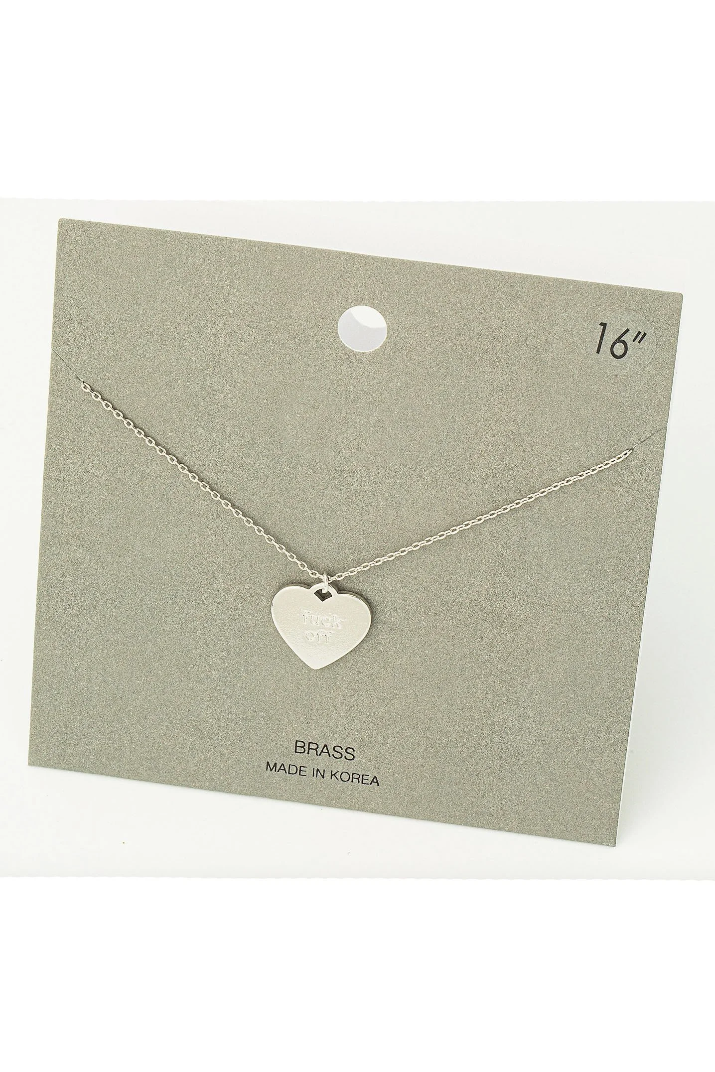 F*** Off Heart Pendant Necklace - Various Colors - 2nd Round Equestrian