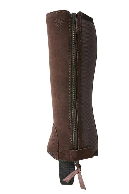 Ariat Breeze Half Chaps In Chocolate Suede - Youth Large