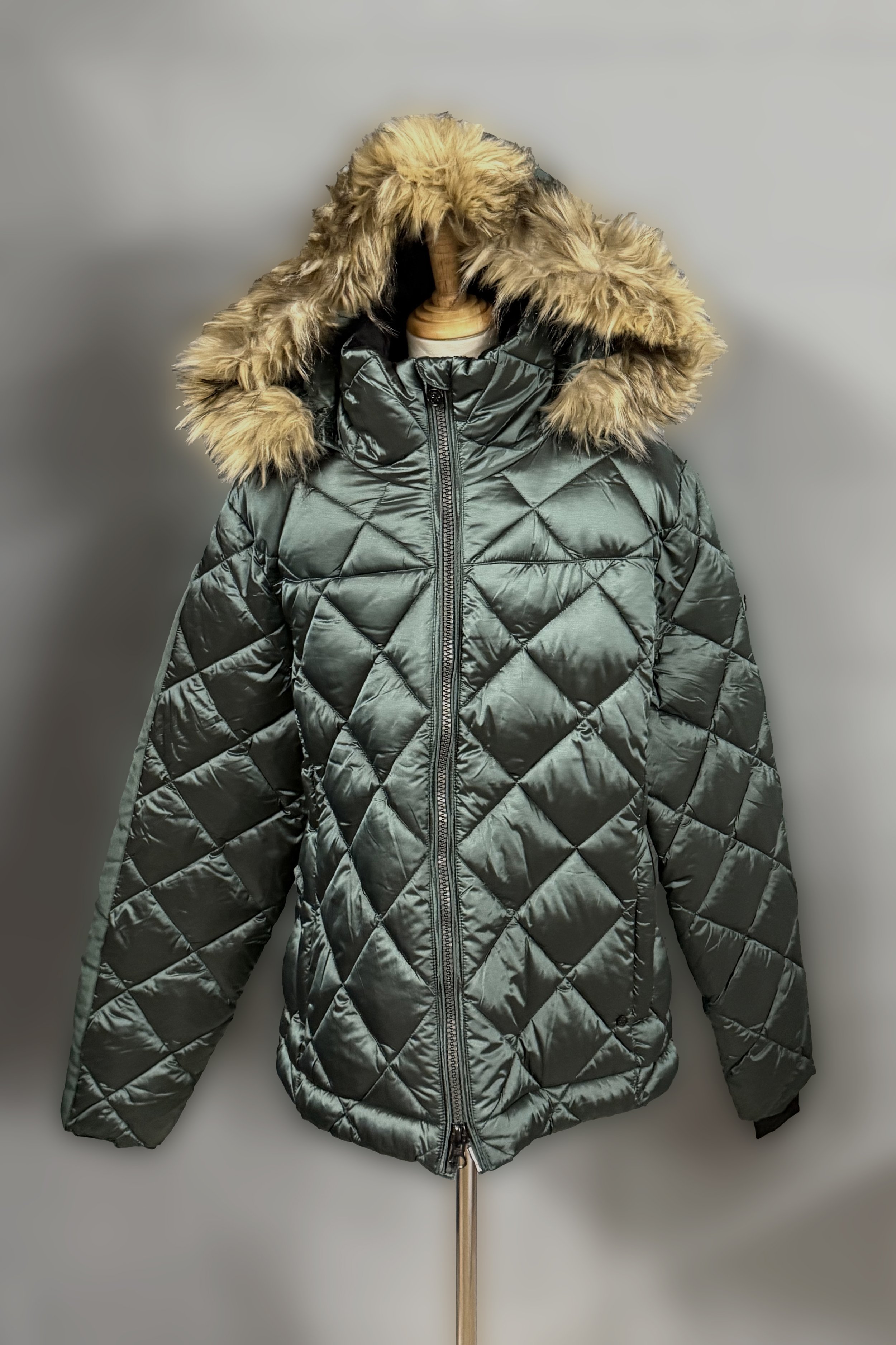 Ovation Briana Jacket With Hood In Green - XL