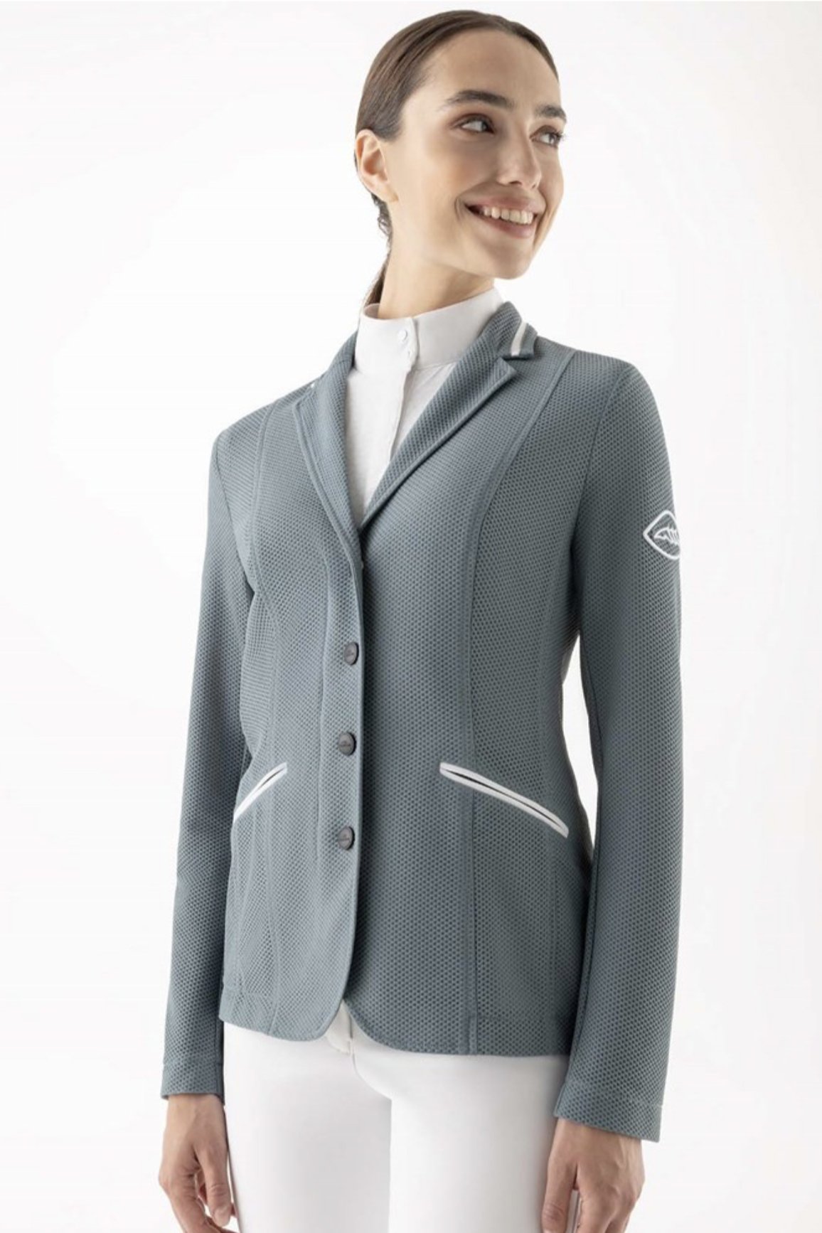 EQUILINE Women's AirVest Compatible Mesh Show Coat In Forest Green