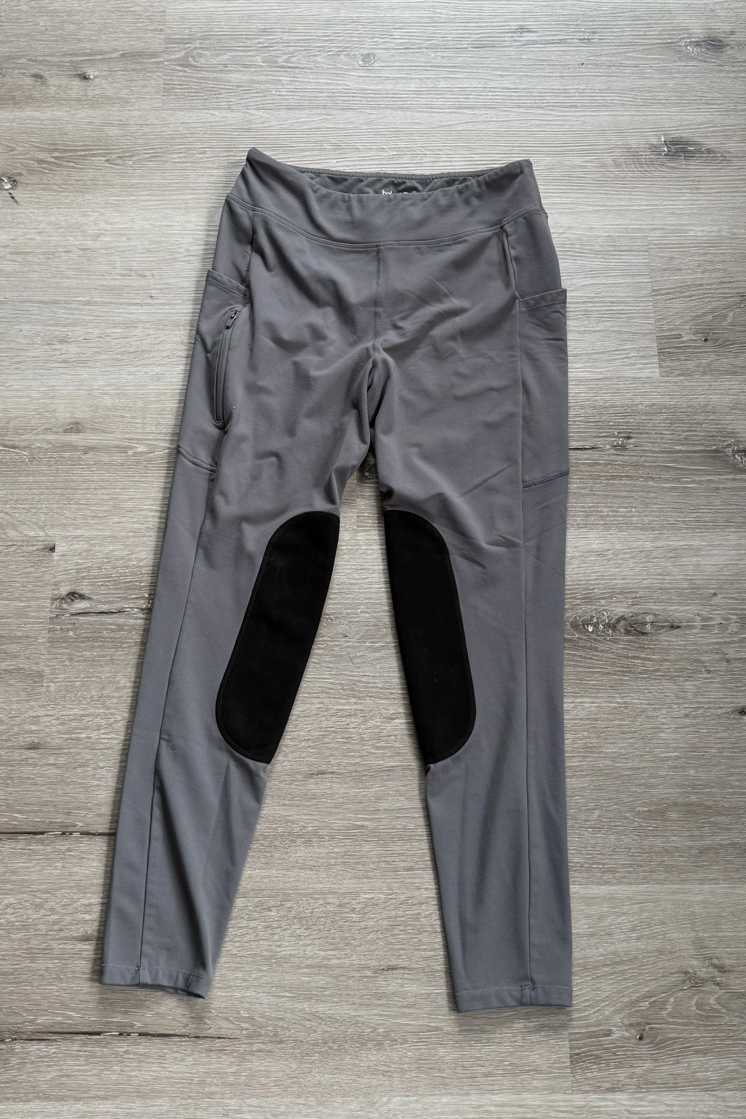 Baleaf Knit Skinny Knee Patch Tights In Dark Grey - Medium