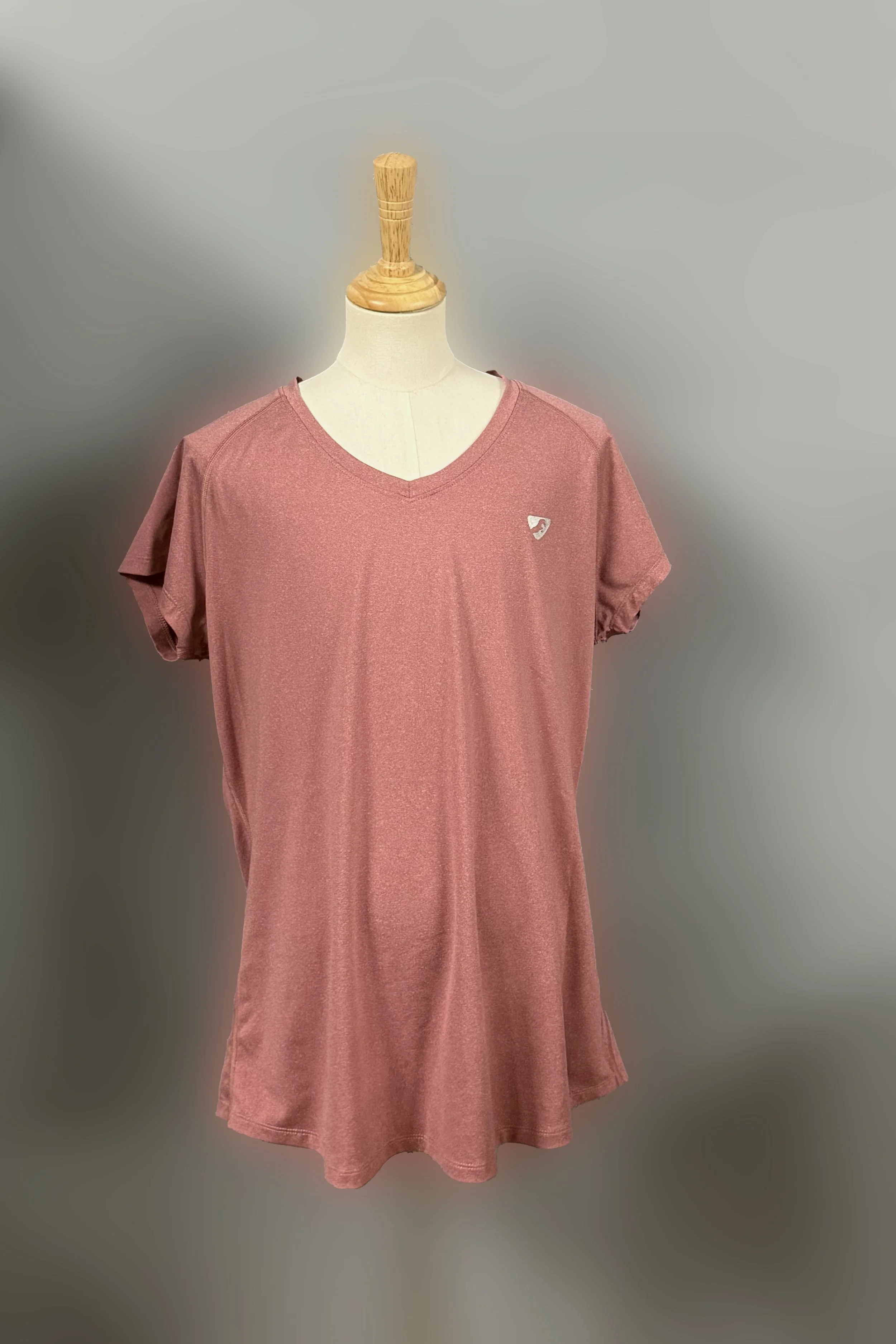 Aubrion Elverson Tech V-Neck Shirt In Mauve - Medium