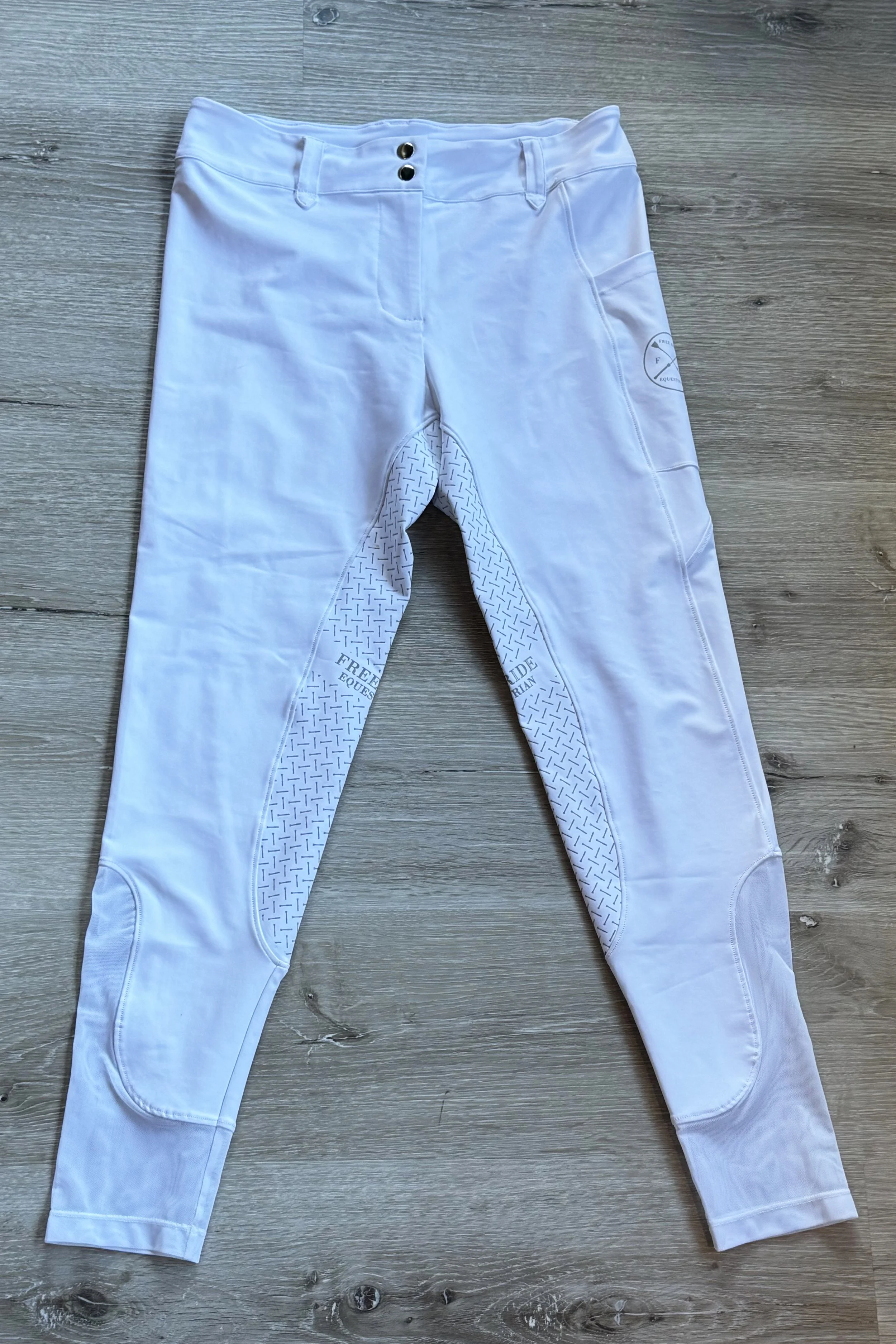 Free Ride Lux Full Seat Breech In White - XLarge