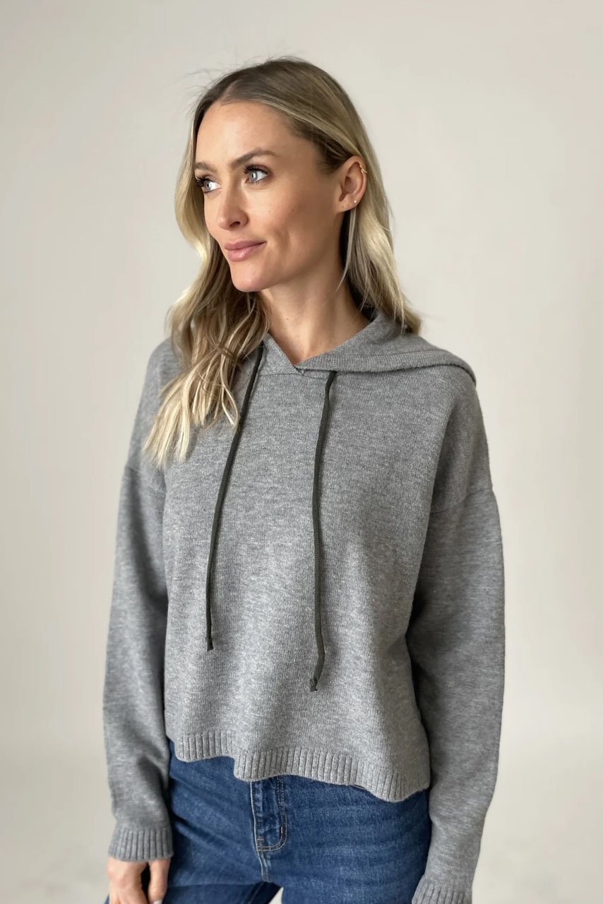 SIX FIFTY Good Mood Smiley Hoodie In Grey & Olive - 2nd Round Equestrian