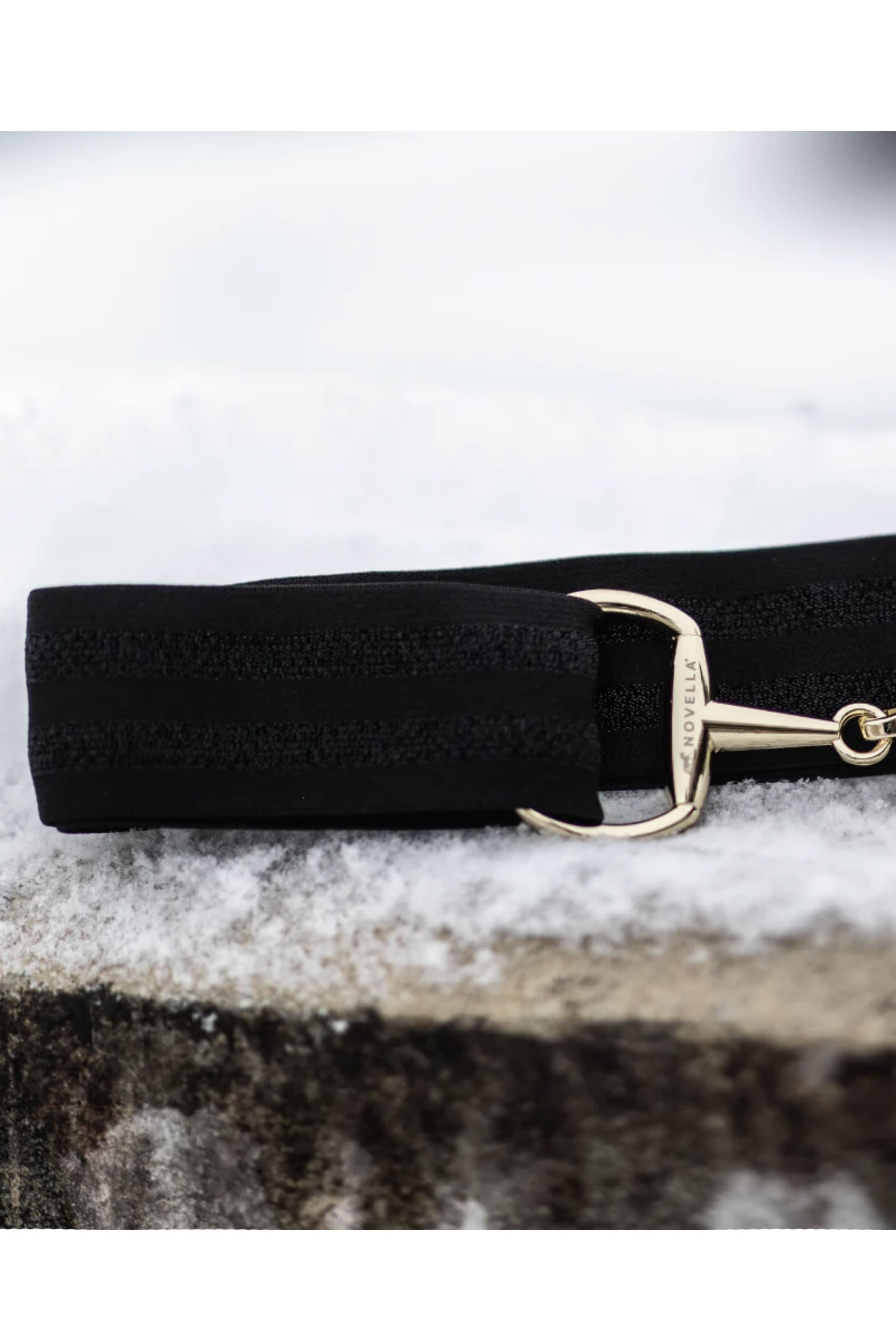 The Novella 1.5" Glimmer Snaffle Belt In Black - Youth-Adult - 2nd Round Equestrian