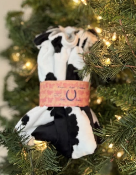 Mango's Magic Creations Stirrup Covers in Cow Print