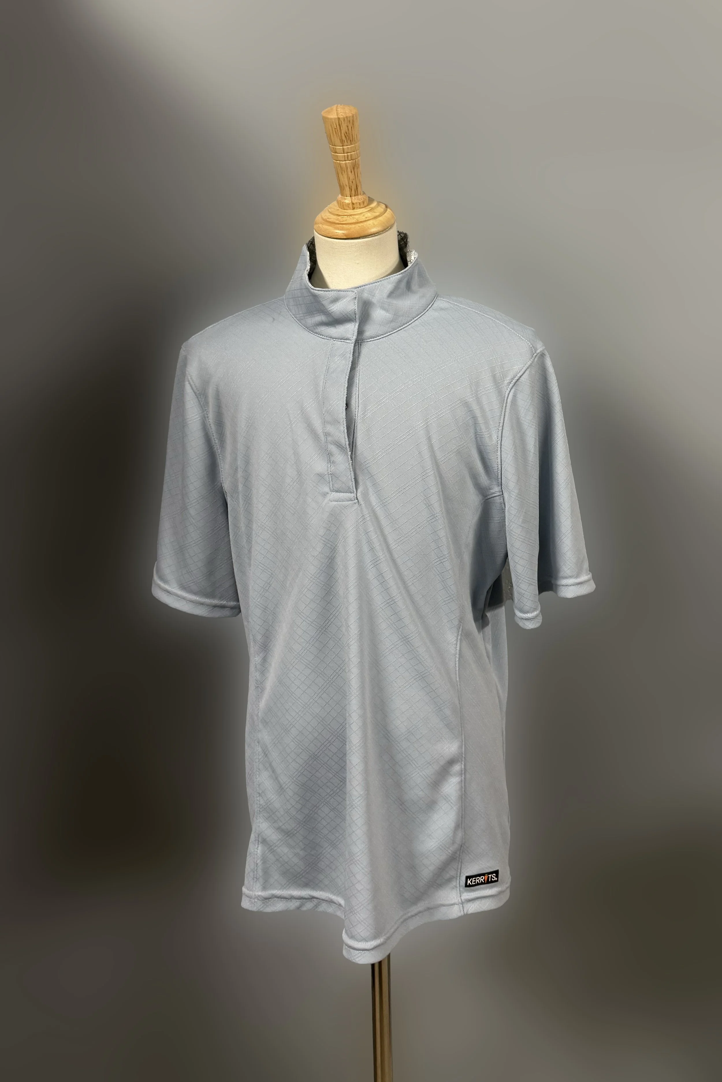 Kerrits Short Sleeve Schooling Top In Light Blue - Large