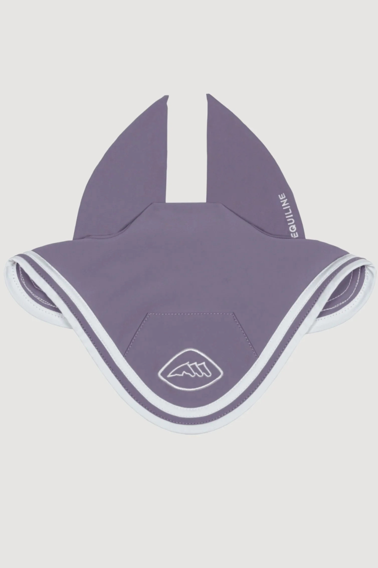 Equiline Technical Ear Net With Contrast Logo In Mauve