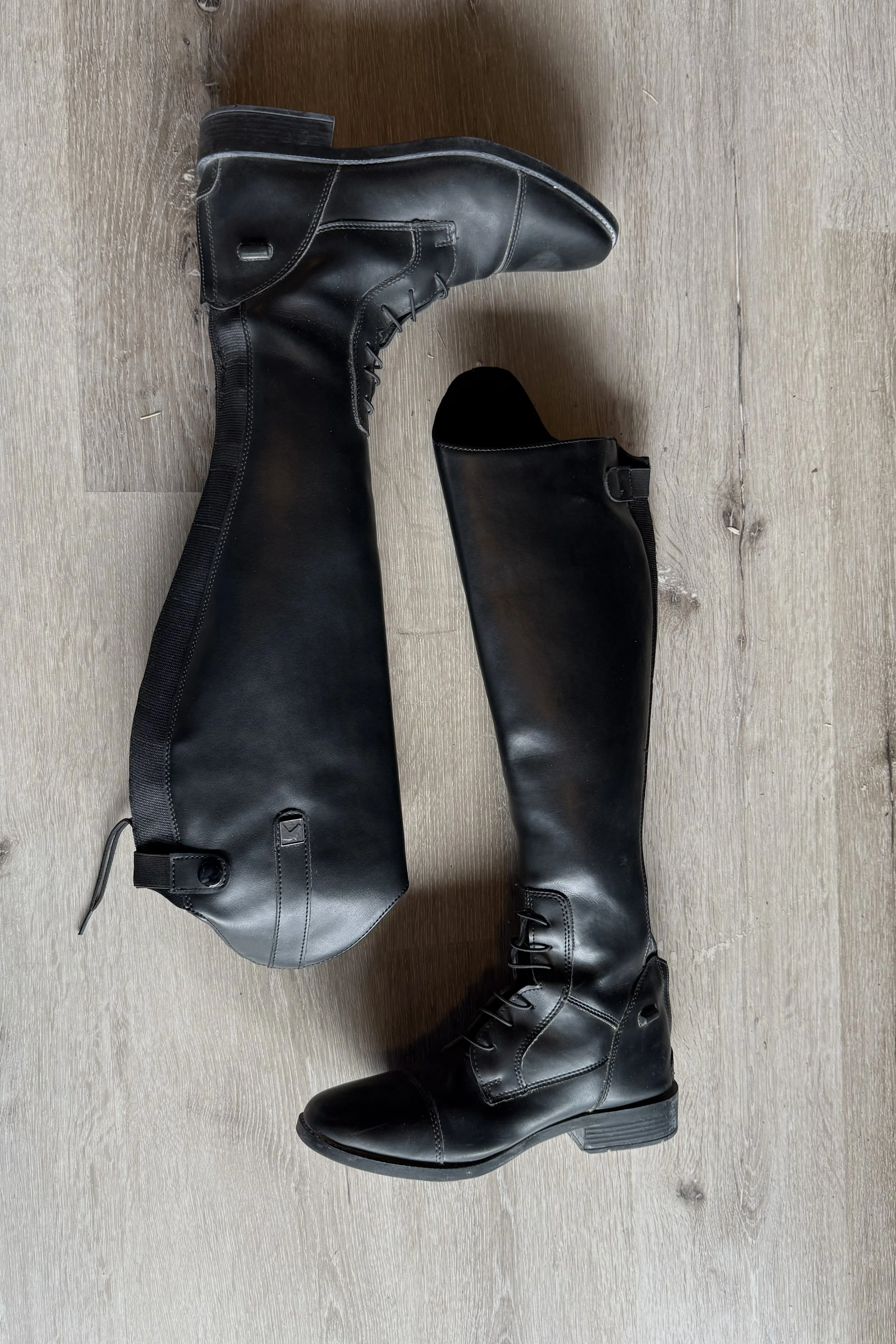 Riding Sport Synthetic Leather Field Tall Boots In Black - 7.5 Regular