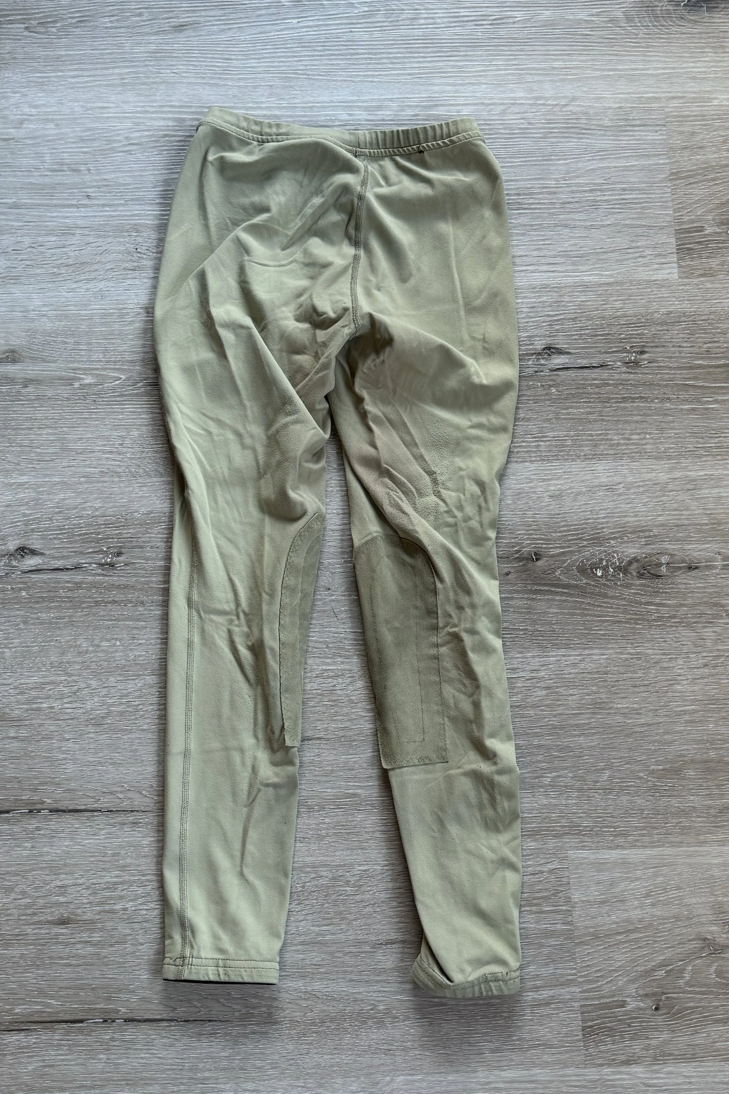 Kerrits Performance Knee Patch Tights In Tan - Kids XL