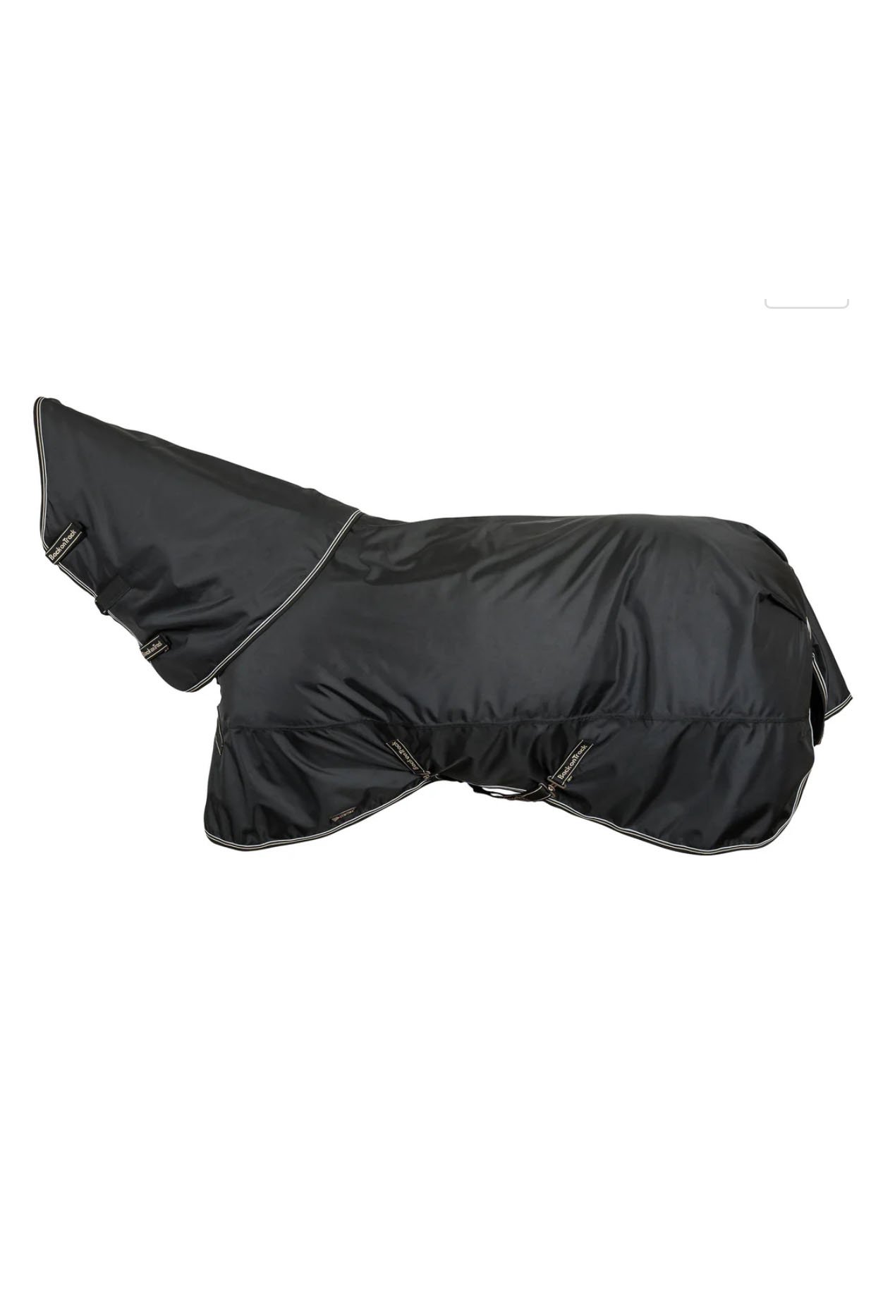 Back On Track Obsidian Turnout Blanket with Neck Cover In Black - 2nd Round Equestrian